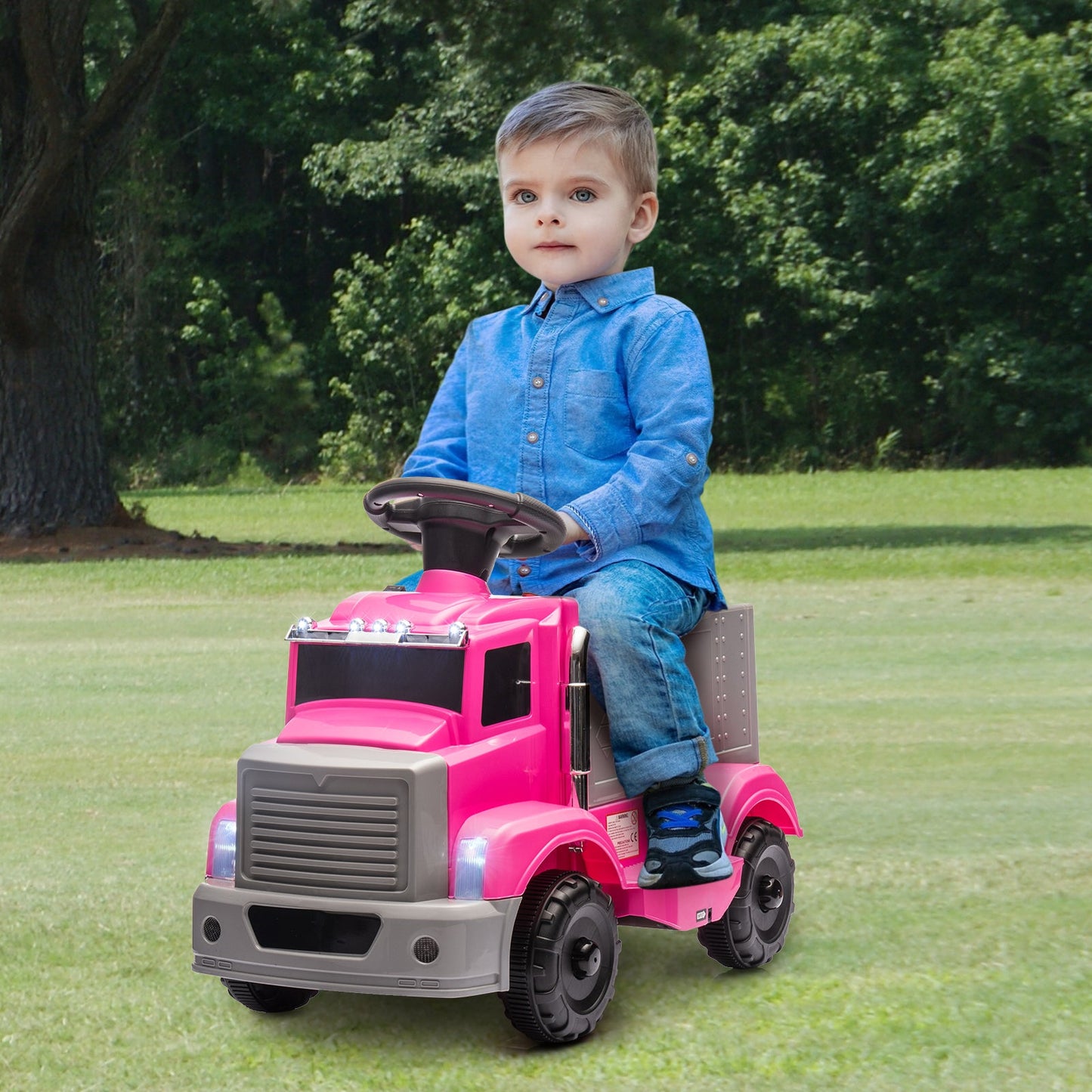 Garvee Ride - P Series: 6V Ride On Truck Toy for Kids Ages 3+ | Electric Dump Truck with Rechargeable Battery, Music & Storage | Indoor/Outdoor 4-Wheeler with Treaded Tires | Ergonomic Seat & Rubber Handle (4.5Ah)