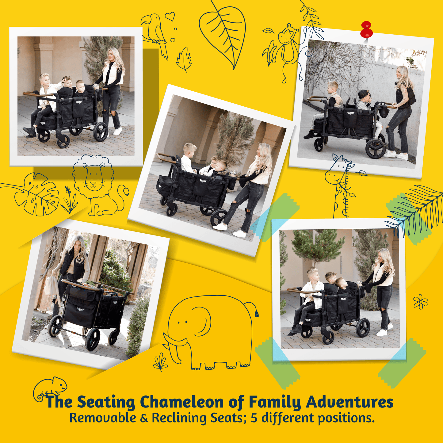 Keenz Stroller Wagons Keenz Vyo͞o The Seating Chameleon Stroller Wagon 4-Passengers