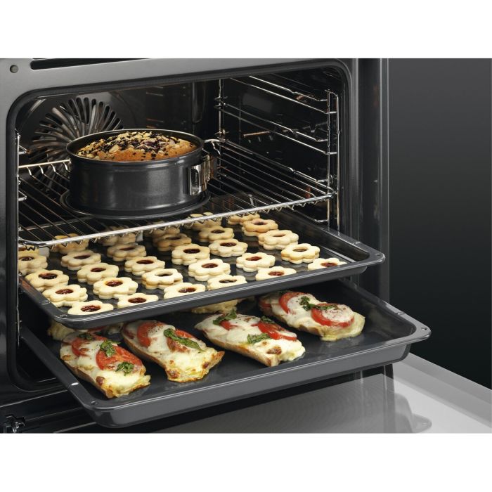 AEG 6000 Series BEB335061B Surround Cook Electric Single Built in Oven with Retractable Dials in Black