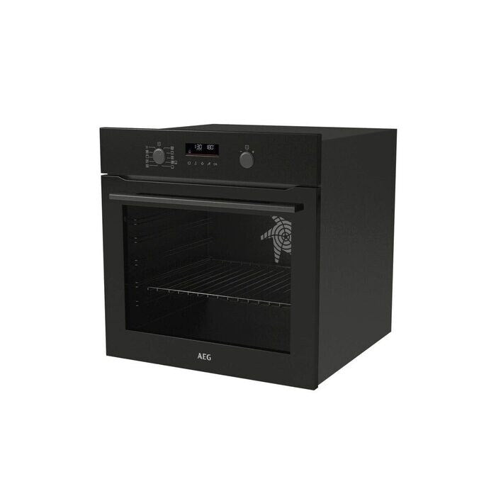 AEG 6000 Series OS6PB50AK Sense Cook Electric Built In Single Oven with Retractable Dials Black