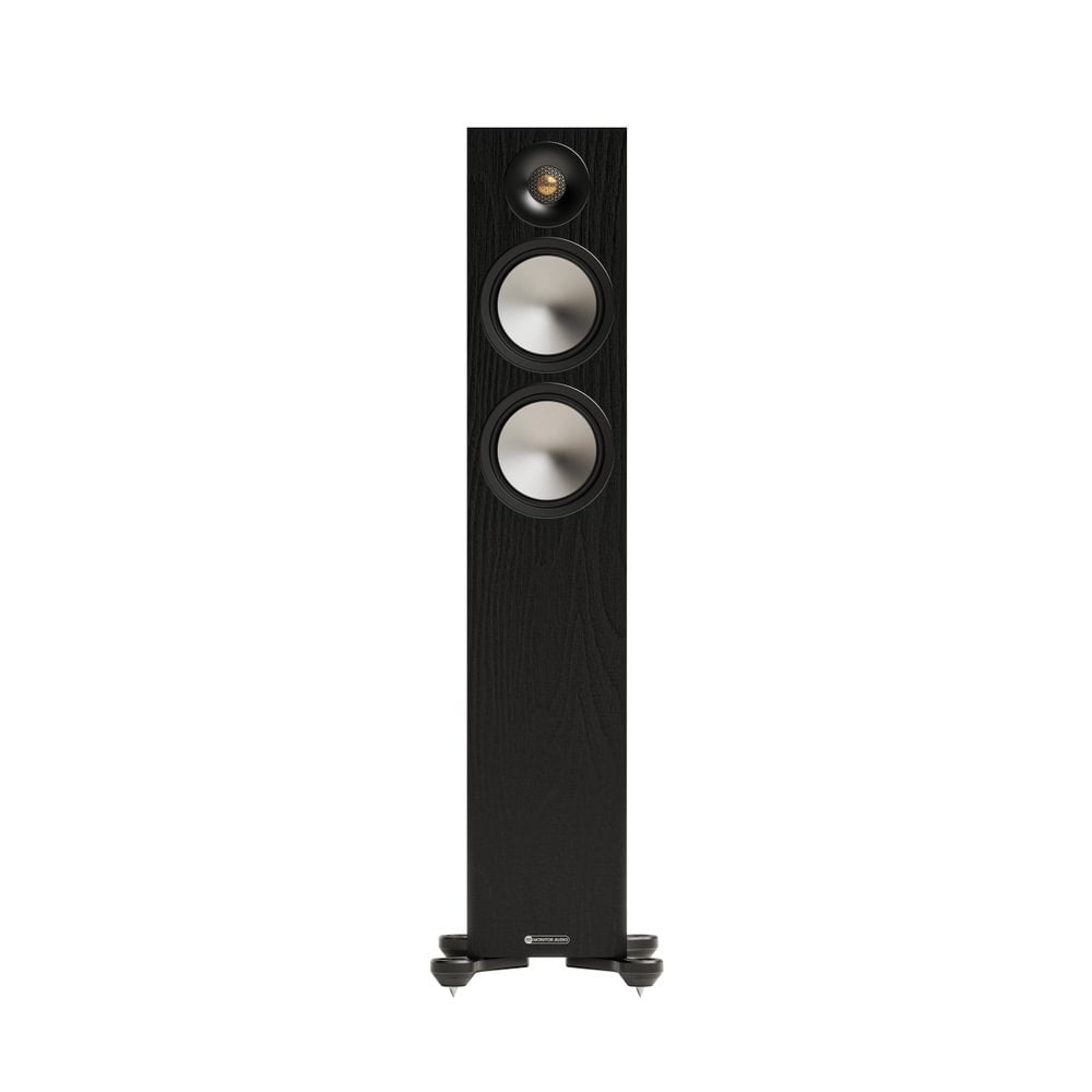 Arcam A15+ Integrated Amplifier with Monitor Audio Bronze 300 7G Floorstanding Speakers Pair - Black