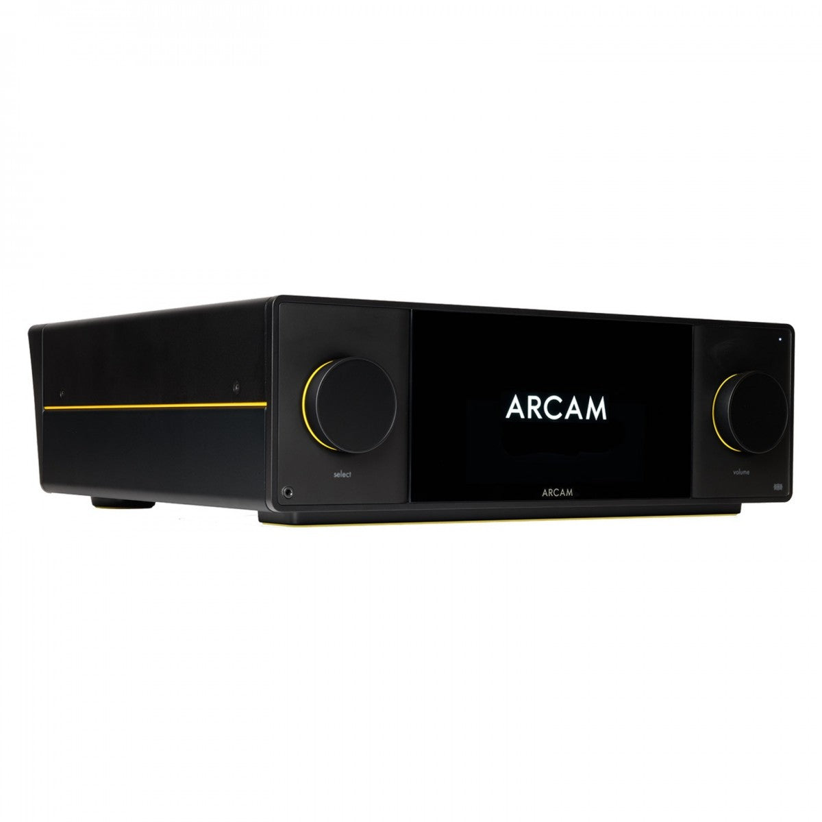 Arcam Radia SA45 Streaming Amplifier with Wharfedale Linton Heritage Standmount Speakers with Matching Stands - Black