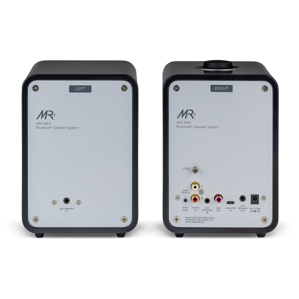 Audio Technica AT-LP70XBT Fully Automatic Bluetooth Wireless Turntable and Ruark MR1 MK3 Active Bluetooth Speakers with Built-in MM Phono Preamp Black