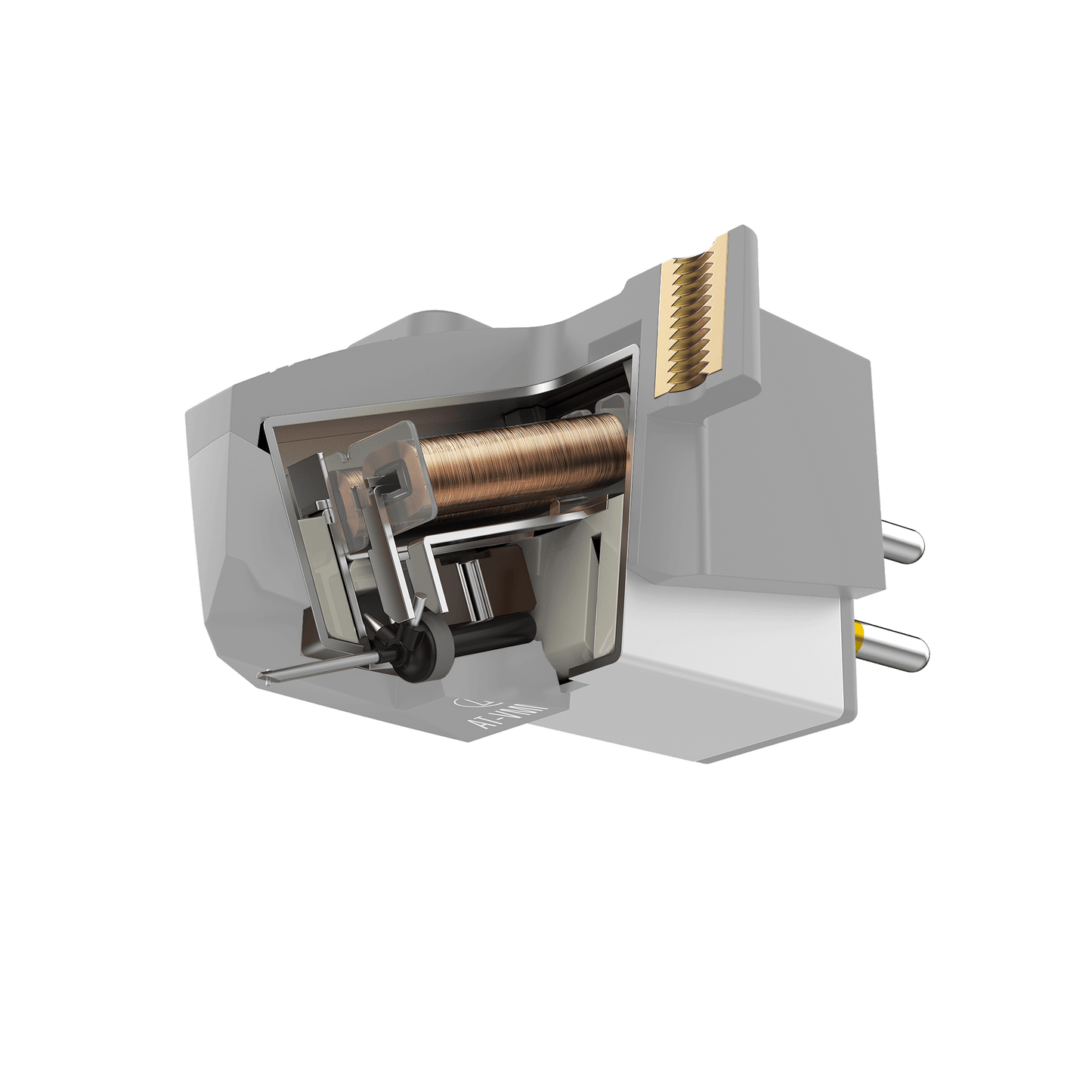 Audio Technica AT-VM95ML/H VM95 Series Microlinear Stereo Cartridge on AT-HS6 Headshell