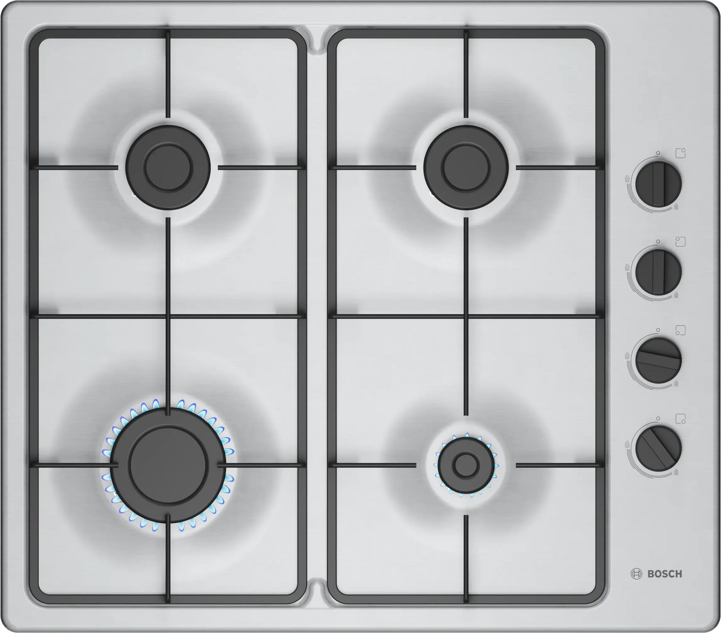 Bosch Series 2 PBP6B5K60 60cm Gas Hob Stainless Steel