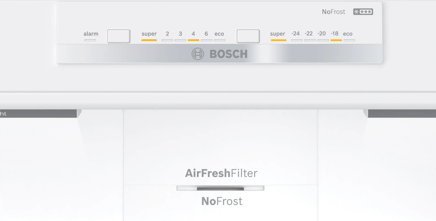 Bosch Series 4 KGN86VIEAG Freestanding No Frost Fridge Freezer Brushed Steel