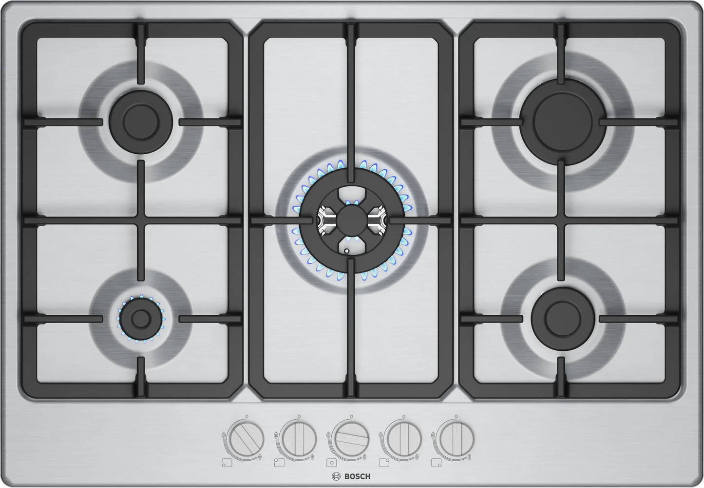 Bosch Series 4 PGQ7B5K90 75cm Gas Hob Stainless steel