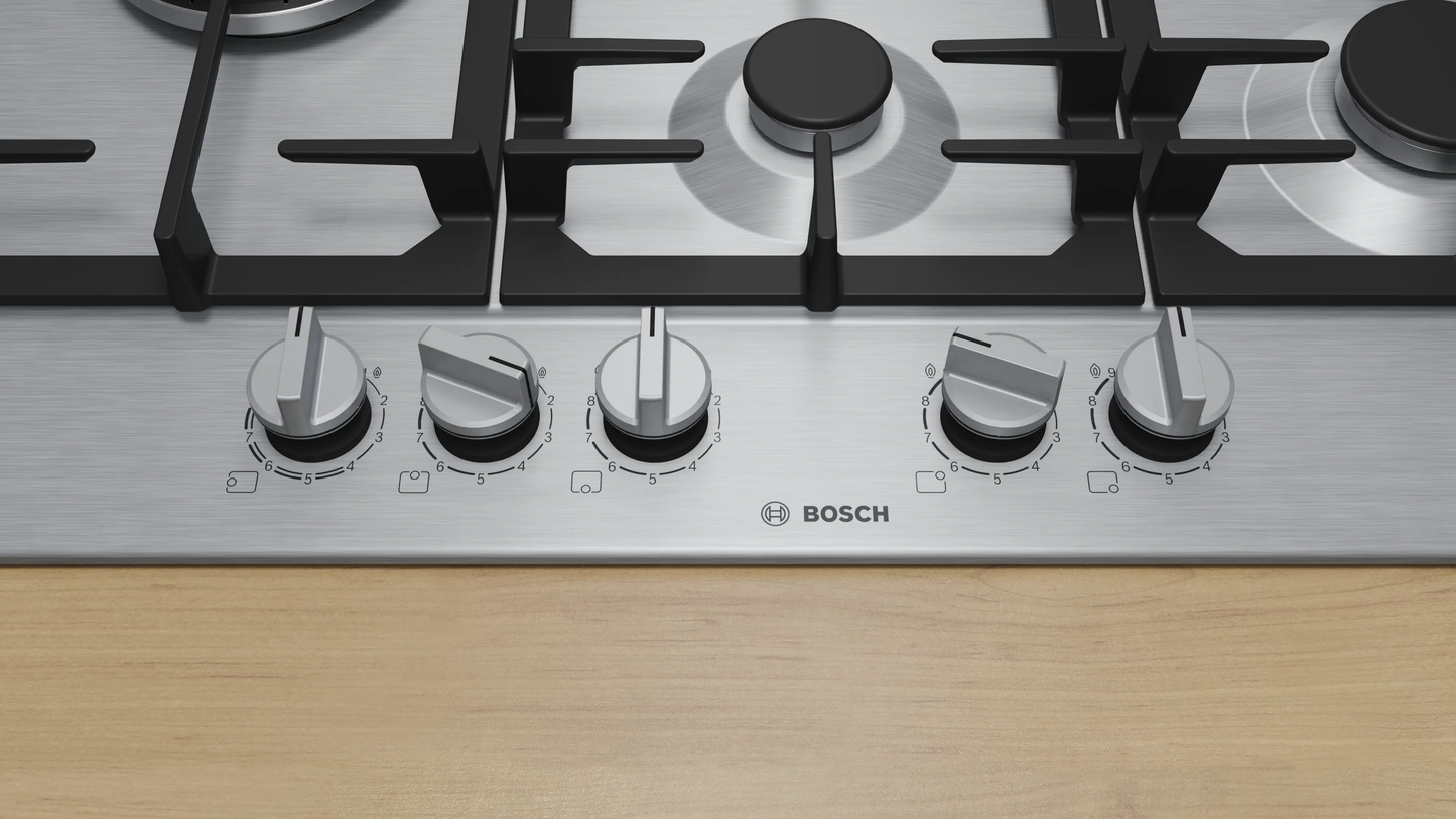 Bosch Series 6 PCS7A5I90 75cm Gas Hob Stainless Steel