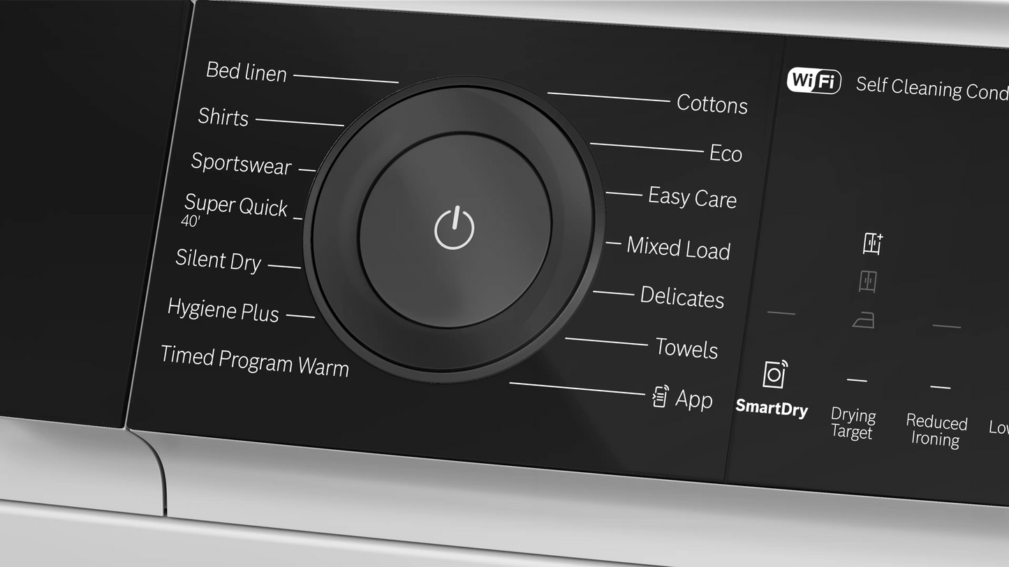 Bosch Series 6 WQH246D9GB Freestanding 9kg Heat Pump Tumble Dryer White