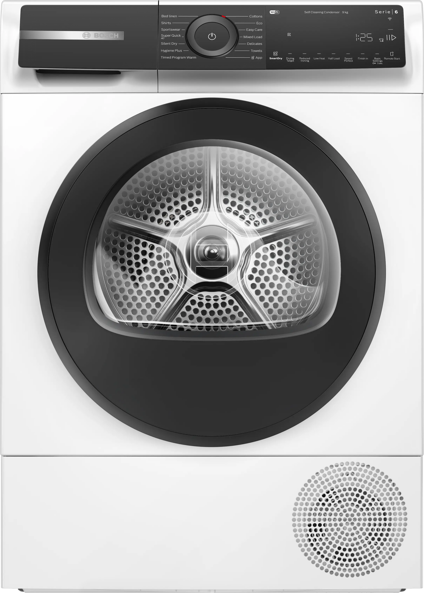 Bosch Series 6 WQH246D9GB Freestanding 9kg Heat Pump Tumble Dryer White