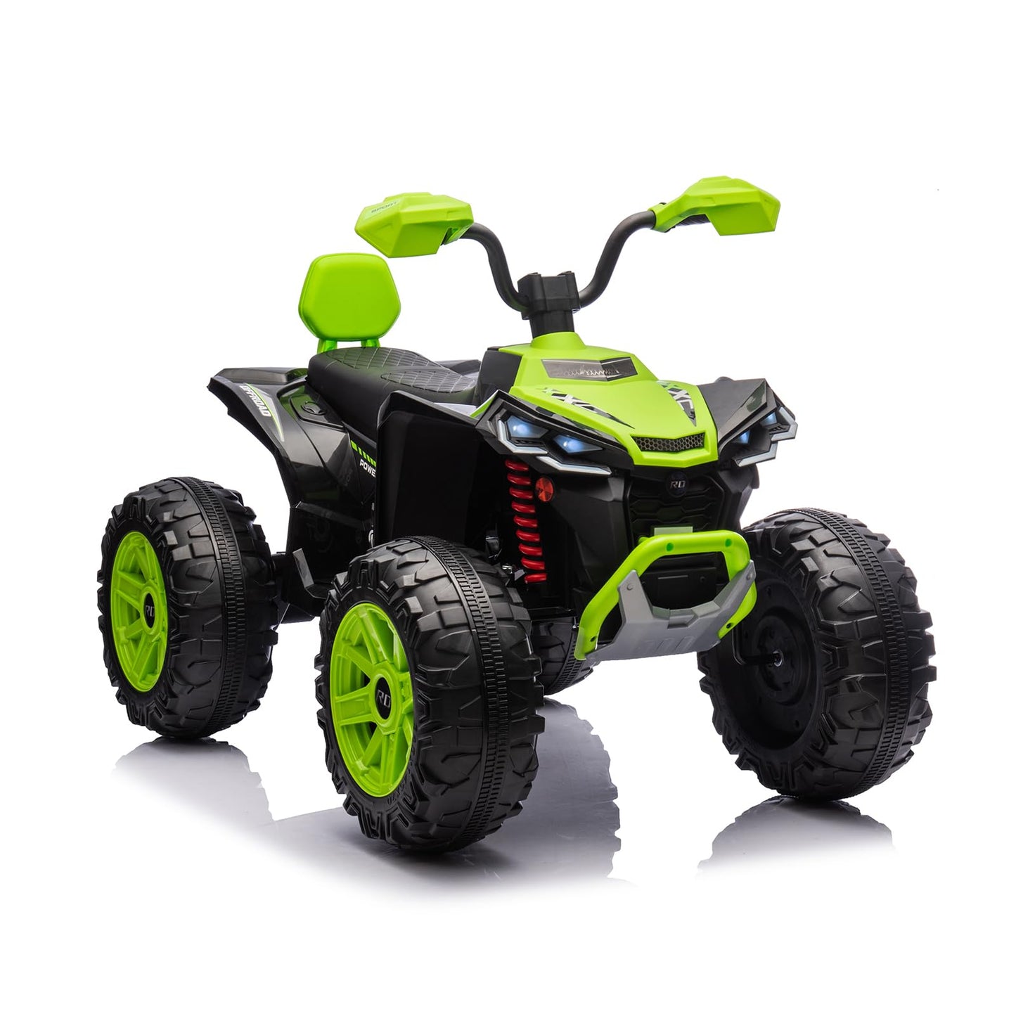 Garvee Ride - P Series: 24V 2-Seater Ride On ATV for Kids - 4-Wheel Battery Powered, High/Low Speed Modes, LED Lights, Music & Horn, Durable Wear-Resistant Wheels, Safe Non-Toxic Material, Outdoor Adventure - Green