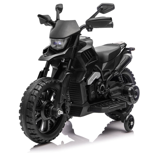 Garvee 6V Kids Electric Motorcycle with Training Wheels, Adjustable Speed 2-5 MPH, Durable Battery-Powered Ride-On Bike, Headlight & Music, Safe for Toddlers Outdoor Play