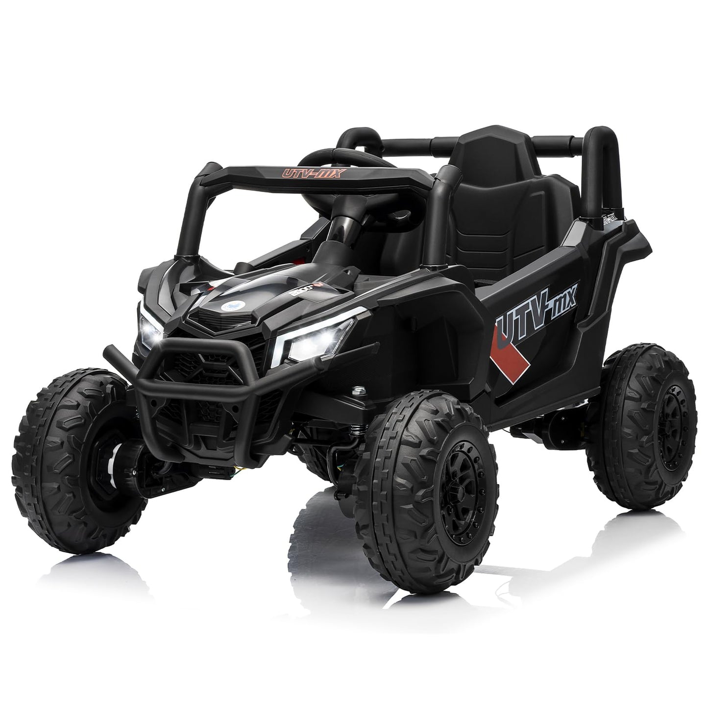Garvee Ride - P Series: 12V UTV Buggy Electric Ride-on Car for Kids with 4WD/2WD Switch, LED Lights, EVA Tires, Parental Remote Control, Off-Road Fun