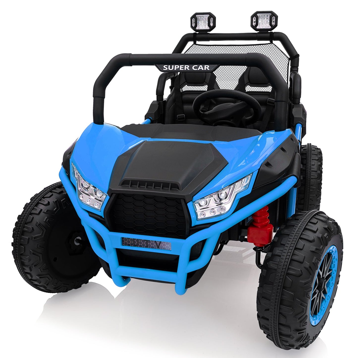 Garvee Ride - P Series: 2 Seater 24V Ride On Car,Electric Vehicle Utv Car for Kids,400W Motors Electric Truck With Remote,4.5MPH Max Speed,Four-Wheel Suspension，Music，Best Gift for Kids,Blue