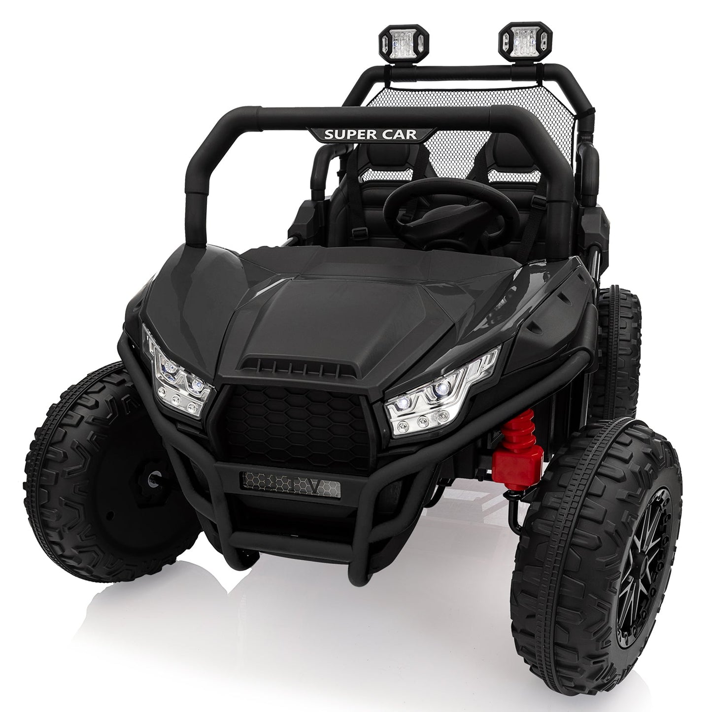 Garvee Ride - P Series: 2 Seater 24V Ride On Car,Electric Vehicle Utv Car for Kids,400W Motors Electric Truck With Remote,4.5MPH Max Speed,Four-Wheel Suspension，Music，Best Gift for Kids,Black