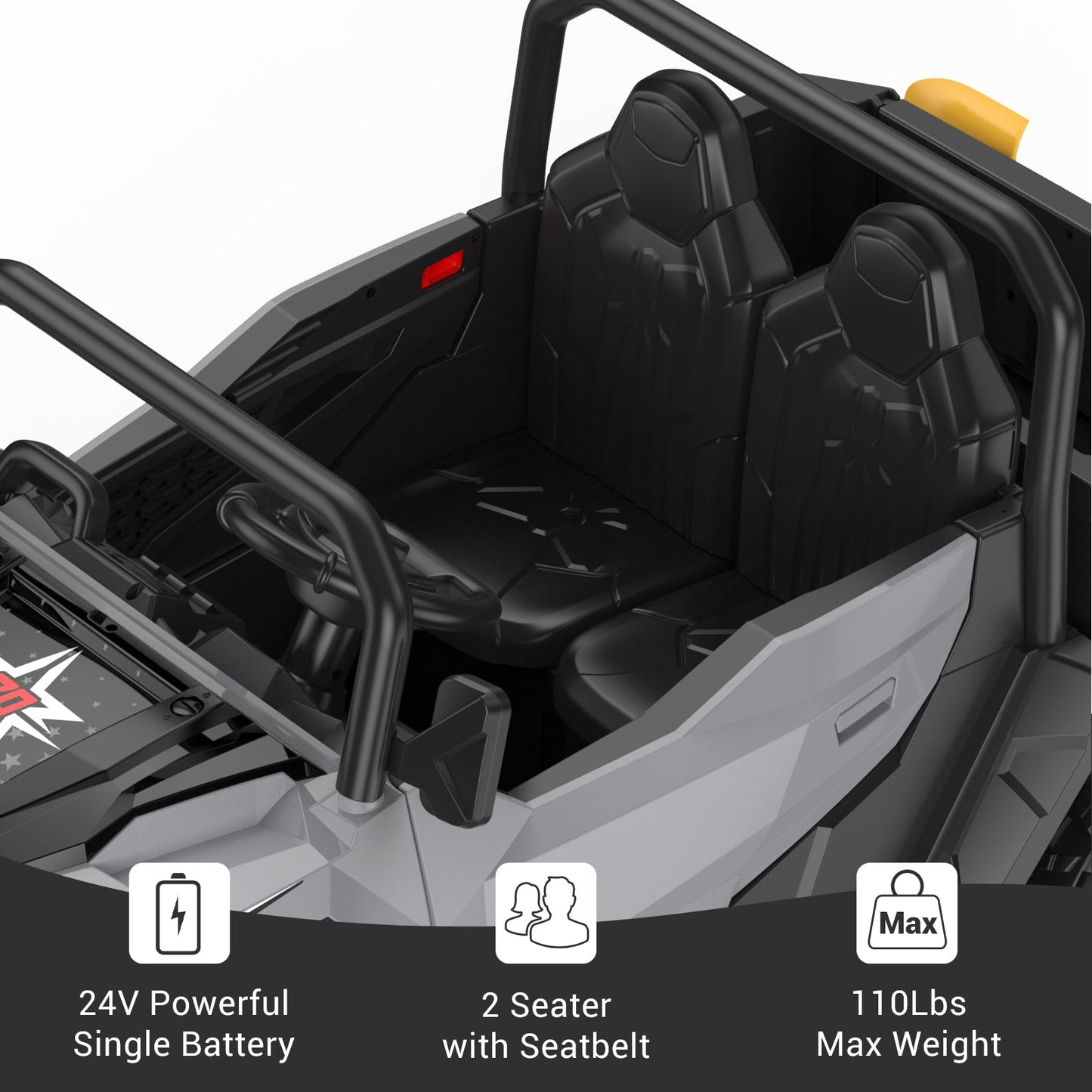 Garvee Ride - P Series: 24V Ride On Dump Truck for Big Kids, 4x4 Electric Car with Remote Control, Shovel, Bluetooth & Music, 24v Ride On Toys, Truck Car, Kids Electric Ride