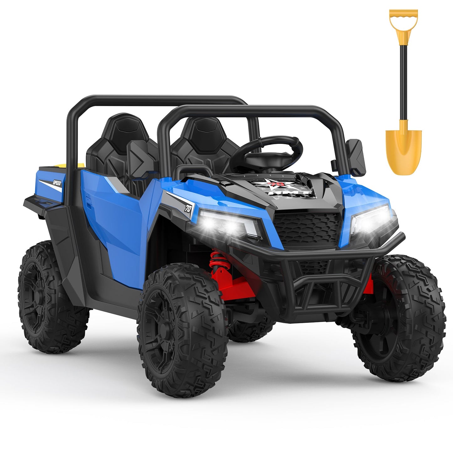 Garvee Ride - P Series: 24V Ride On Dump Truck for Big Kids, 4x4 Electric Car with Remote Control, Shovel, Bluetooth & Music, 24v Ride On Toys, Truck Car, Kids Electric Ride