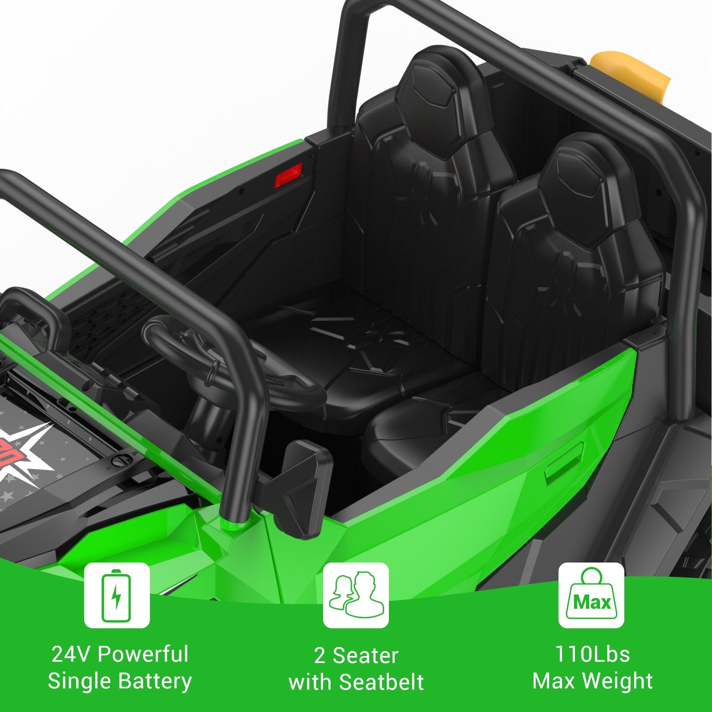 Garvee Ride - P Series: 24V Ride On Dump Truck for Big Kids, 4x4 Electric Car with Remote Control, Shovel, Bluetooth & Music, 24v Ride On Toys, Truck Car, Kids Electric Ride