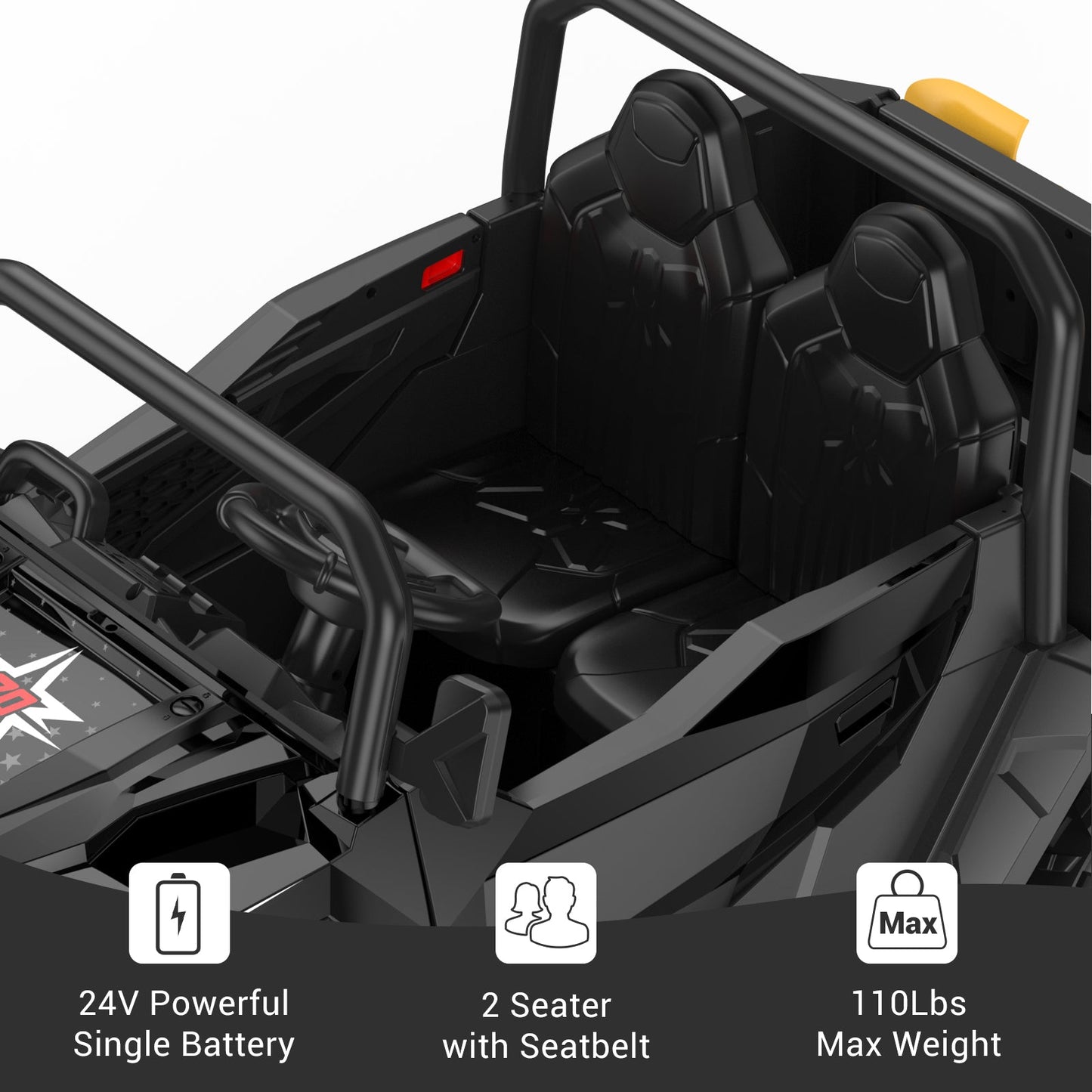 Garvee Ride - P Series: 24V Ride On Dump Truck for Big Kids, 4x4 Electric Car with Remote Control, Shovel, Bluetooth & Music, 24v Ride On Toys, Truck Car, Kids Electric Ride