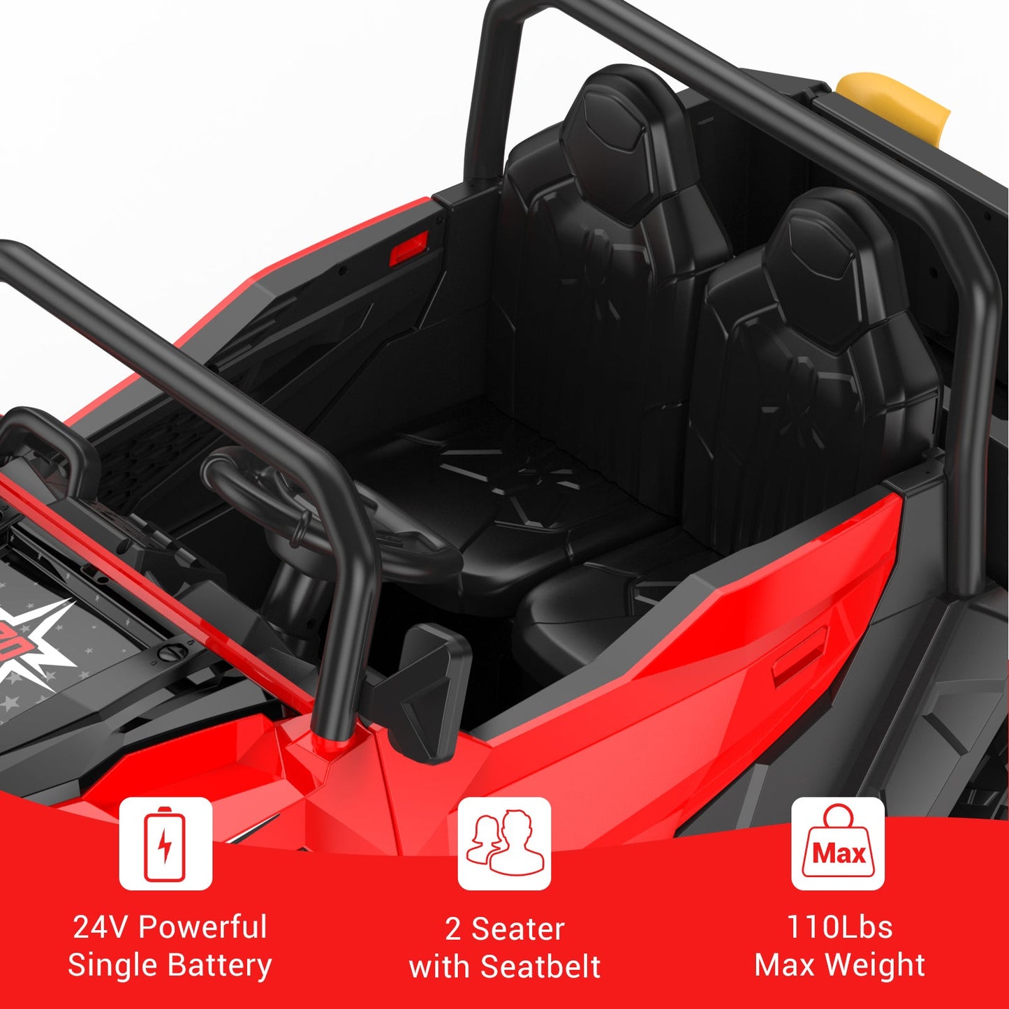 Garvee Ride - P Series: 24V Ride On Dump Truck for Big Kids, 4x4 Electric Car with Remote Control, Shovel, Bluetooth & Music, 24v Ride On Toys, Truck Car, Kids Electric Ride