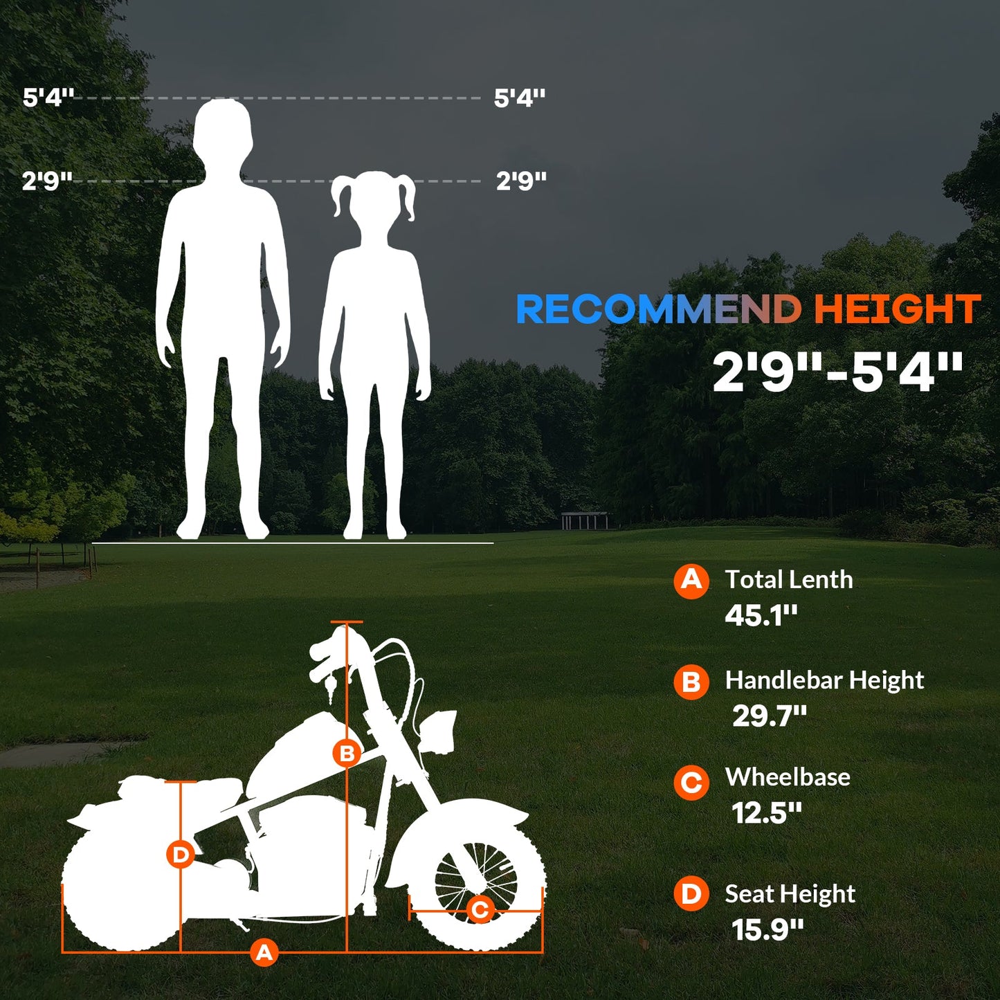 Garvee Ride - T Series: 24V Electric Dirt Bike, 2 Speed Max Up to 14 mph & 60 Minutes Continuous Ride on Toy Motorbike with Led Lights, Leather Seat, Handbrake for Big Kids Teen
