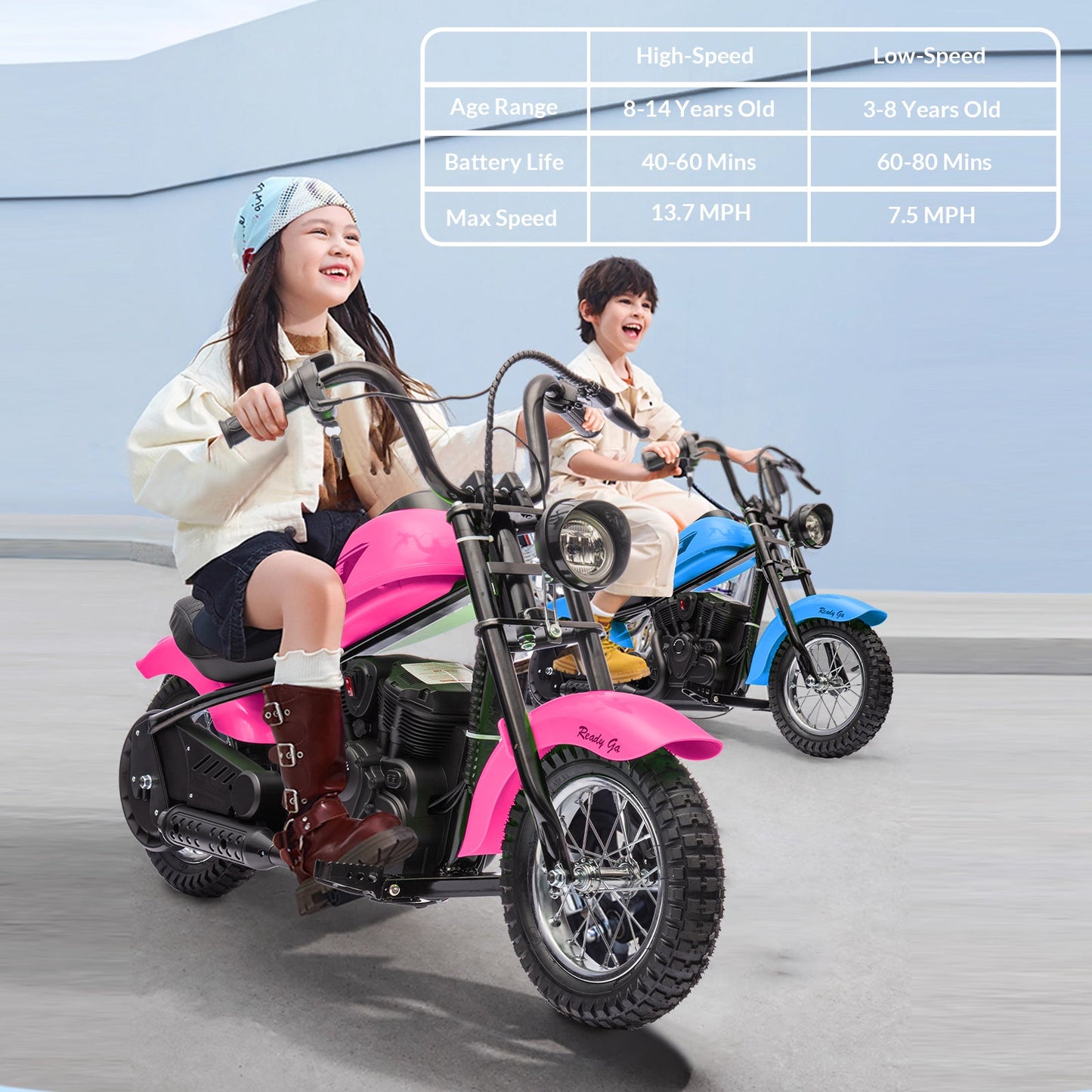 Garvee Ride - T Series: 24V Electric Dirt Bike, 2 Speed Max Up to 14 mph & 60 Minutes Continuous Ride on Toy Motorbike with Led Lights, Leather Seat, Handbrake for Big Kids Teen