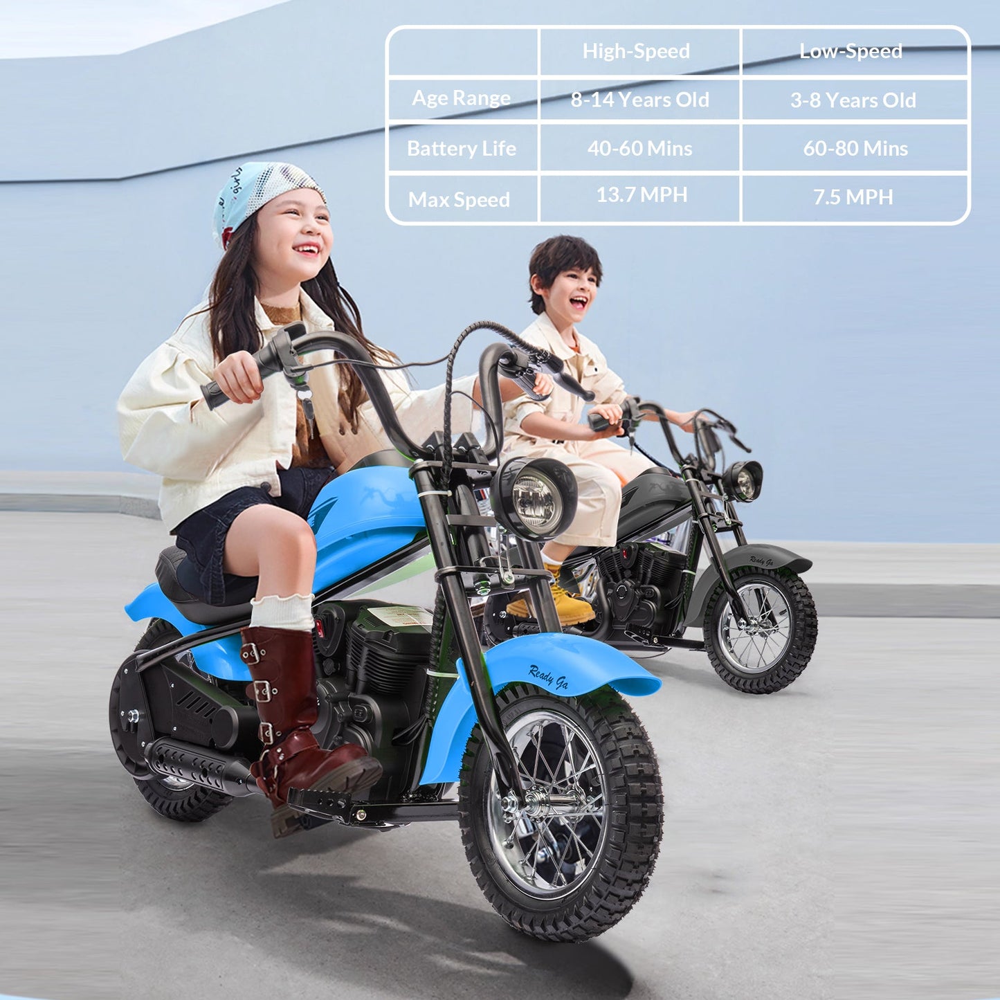 Garvee Ride - T Series: 24V Electric Dirt Bike, 2 Speed Max Up to 14 mph & 60 Minutes Continuous Ride on Toy Motorbike with Led Lights, Leather Seat, Handbrake for Big Kids Teen