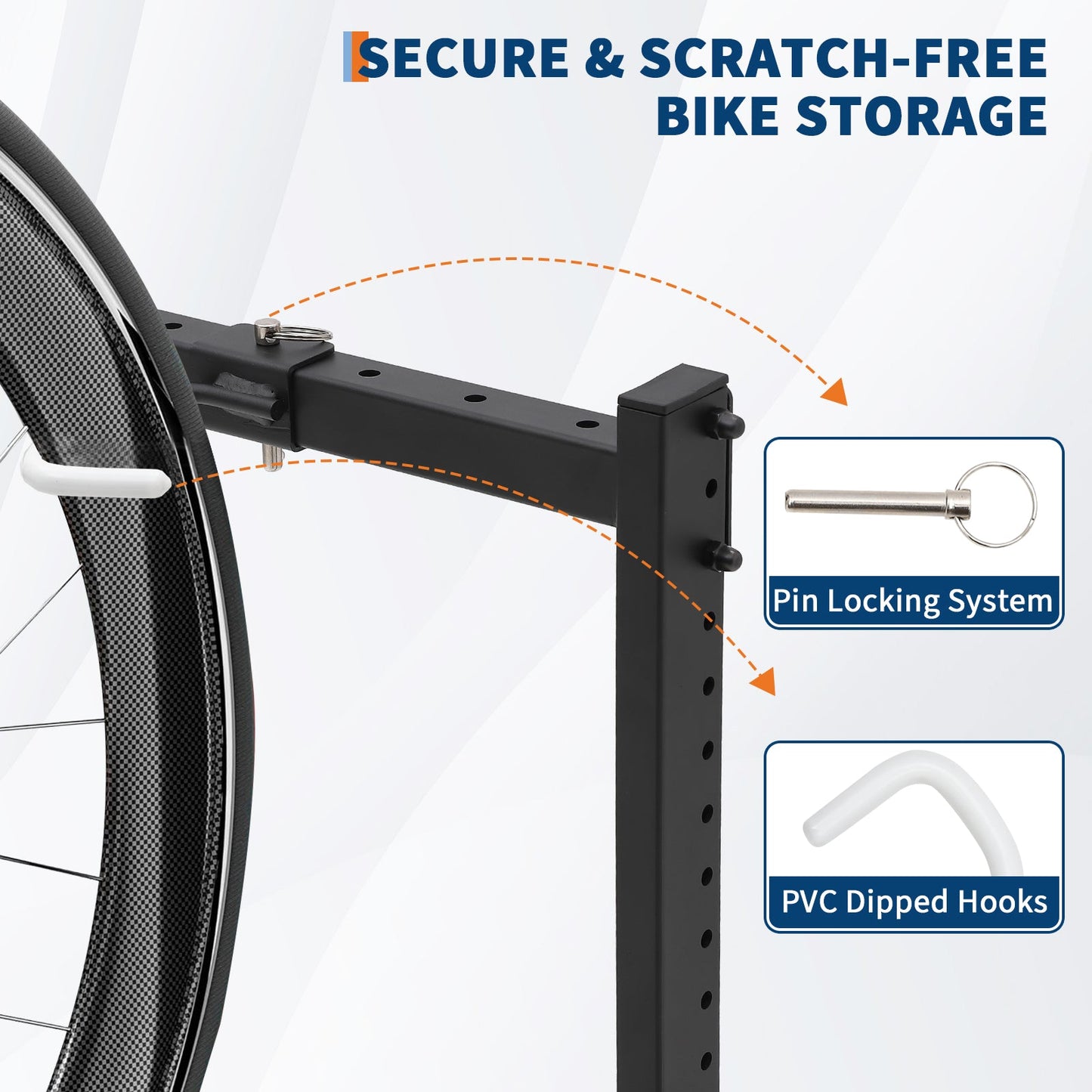 Garvee Heavy Duty Freestanding 5-Bike Rack – Solid Steel Frame, 300 lb Total Capacity, Indoor/Outdoor Bike Storage Stand