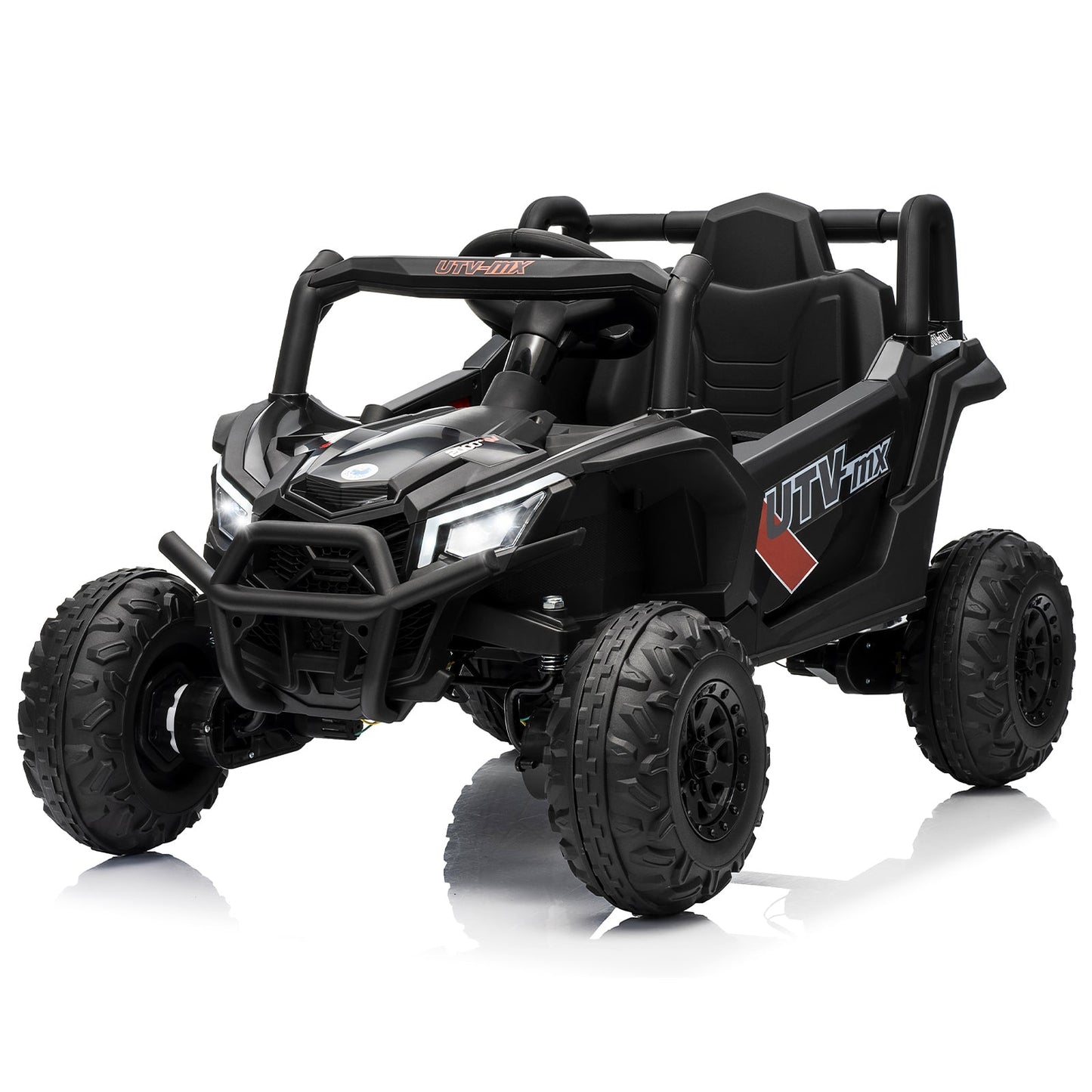 Garvee Ride - P Series: 12V UTV Buggy Electric Ride-on Car for Kids with 4WD/2WD Switch, LED Lights, EVA Tires, Parental Remote Control, Off-Road Fun