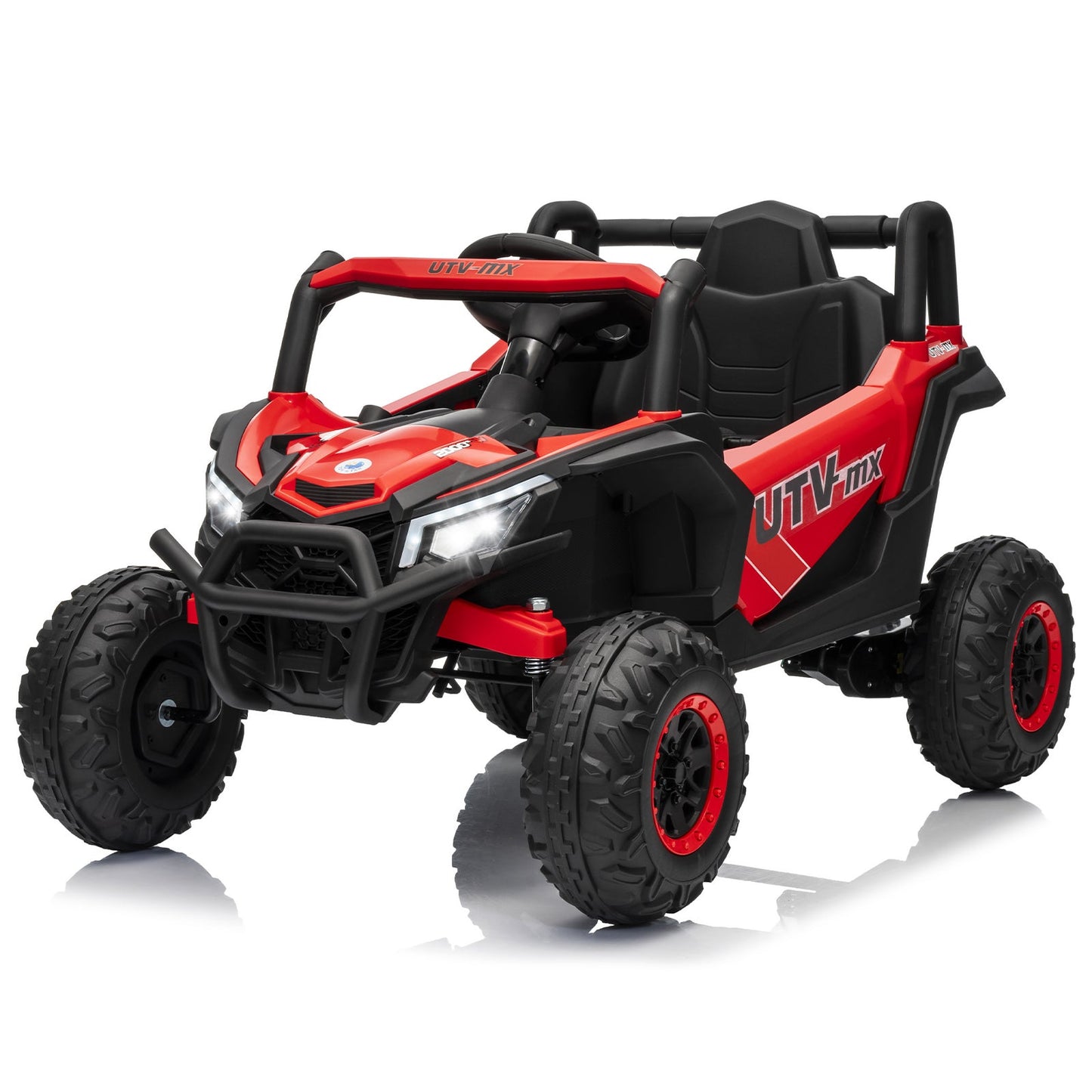 Garvee Ride - P Series: 12V UTV Buggy Electric Ride-on Car for Kids with 4WD/2WD Switch, 4 Shock Absorbers, EVA Tires, Lockable Doors, Parental Remote Control, Outdoor Adventure