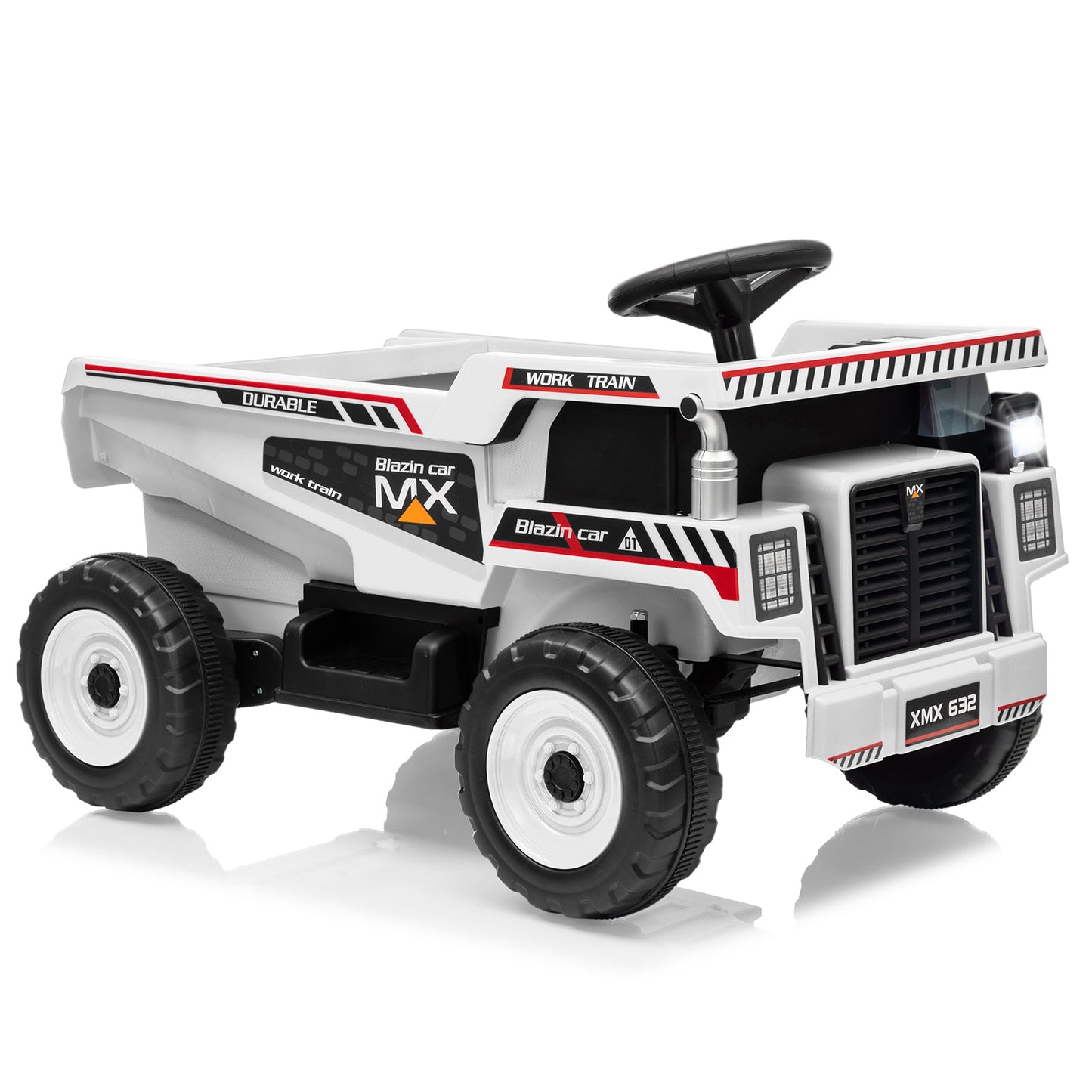 Garvee Ride - P Series: 12V Kids Ride On Dump Truck Electric Car Toy with Remote Control, Auto Dump Bed & Shovel, 12V Battery, LED Lights, Music, for Toddlers Outdoor Play