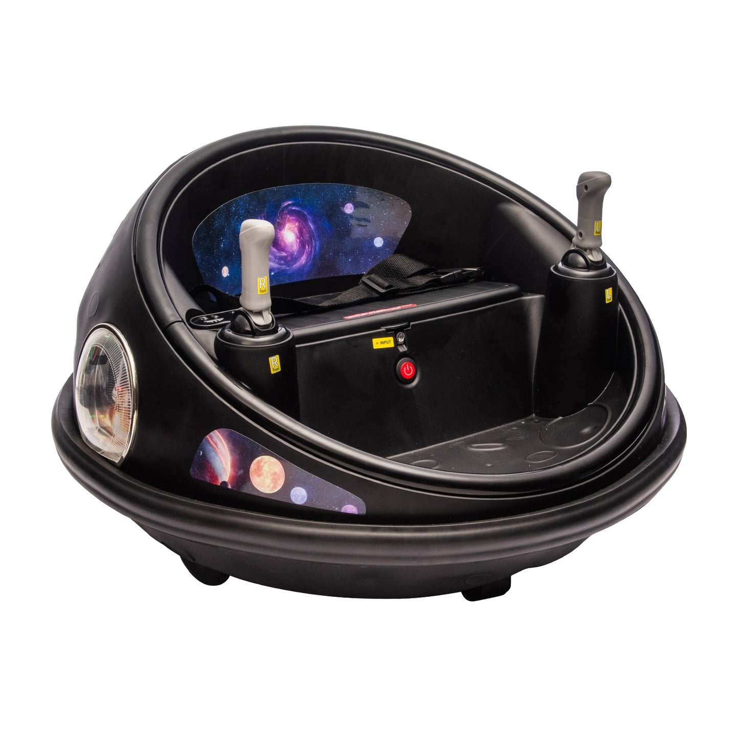 Garvee Ride B Series Kids Electric Bumper Car with Parent Remote Control, 360° Spinning, Music, 2 Speed Modes, Safety Belt, Black, Toddlers 2-3 Years