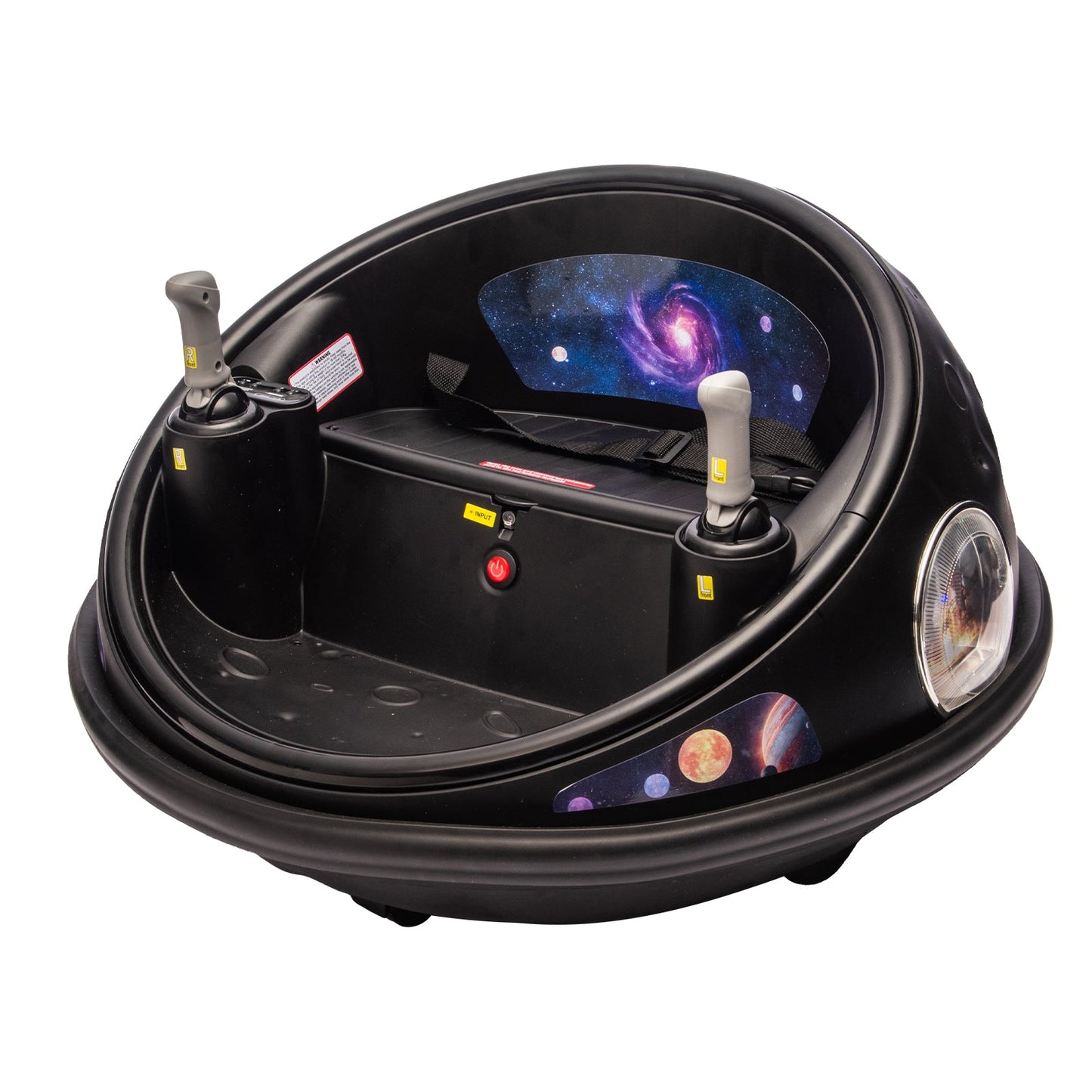 Garvee Ride B Series Kids Electric Bumper Car with Parent Remote Control, 360° Spinning, Music, 2 Speed Modes, Safety Belt, Black, Toddlers 2-3 Years