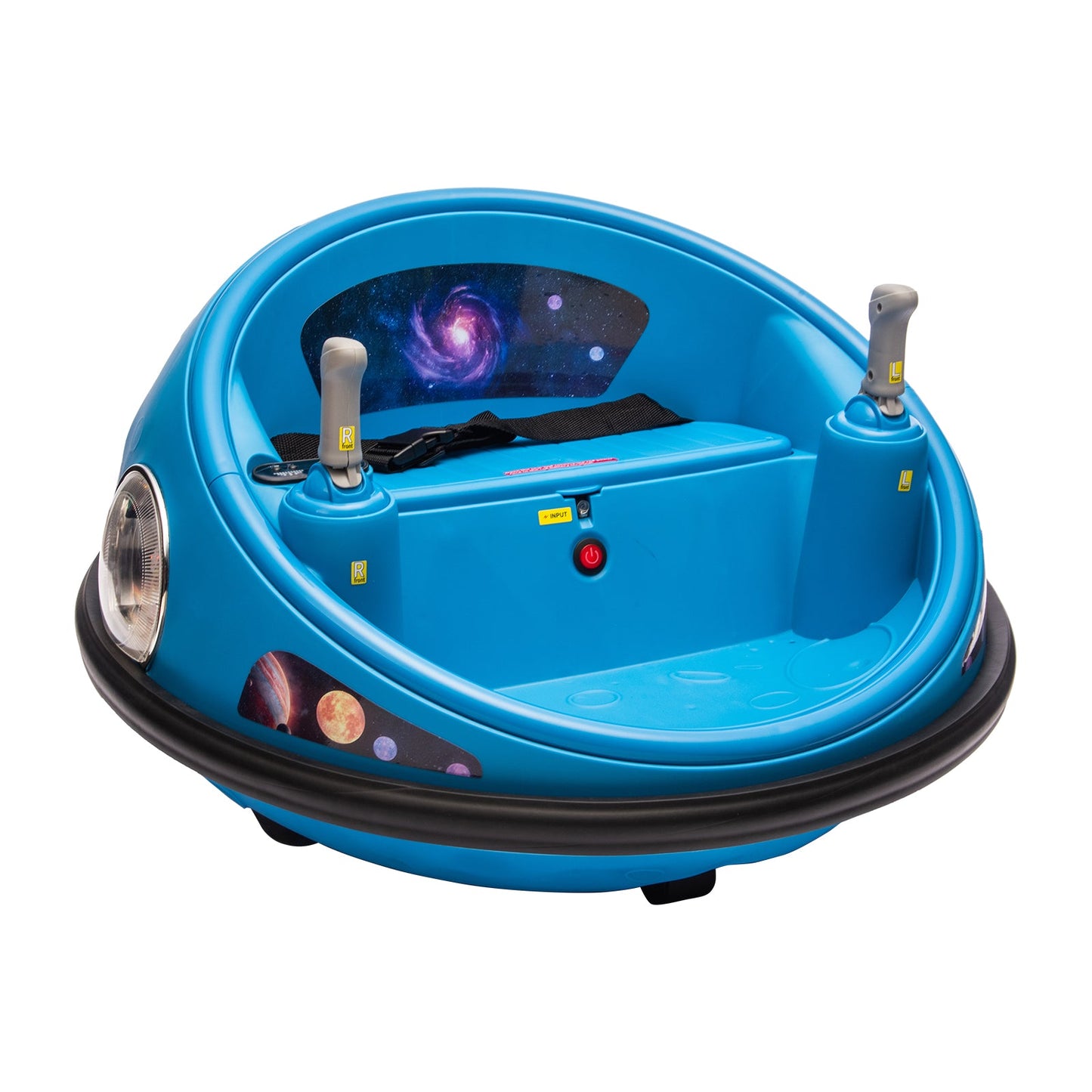 Garvee Ride B Series 12V Kids Electric Bumper Car with Parent Remote Control, 360° Spinning, Music, 2 Speed Modes, Safety Belt, Blue for Toddlers 2-3 Years
