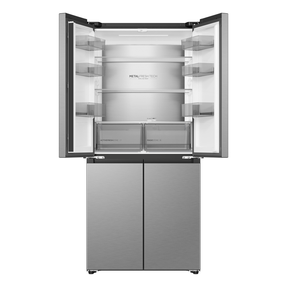 Haier HCR58S18DNMM 60/40 Freestanding Total No Frost American Style Fridge Freezer Inox