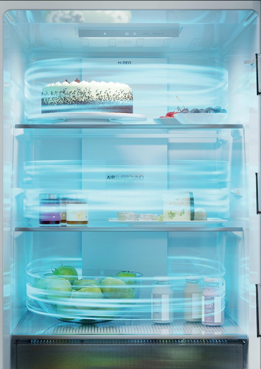 Haier HTR3518ENMTK 3D Series 3 60/40 Freestanding Frost Free Fridge Freezer Black