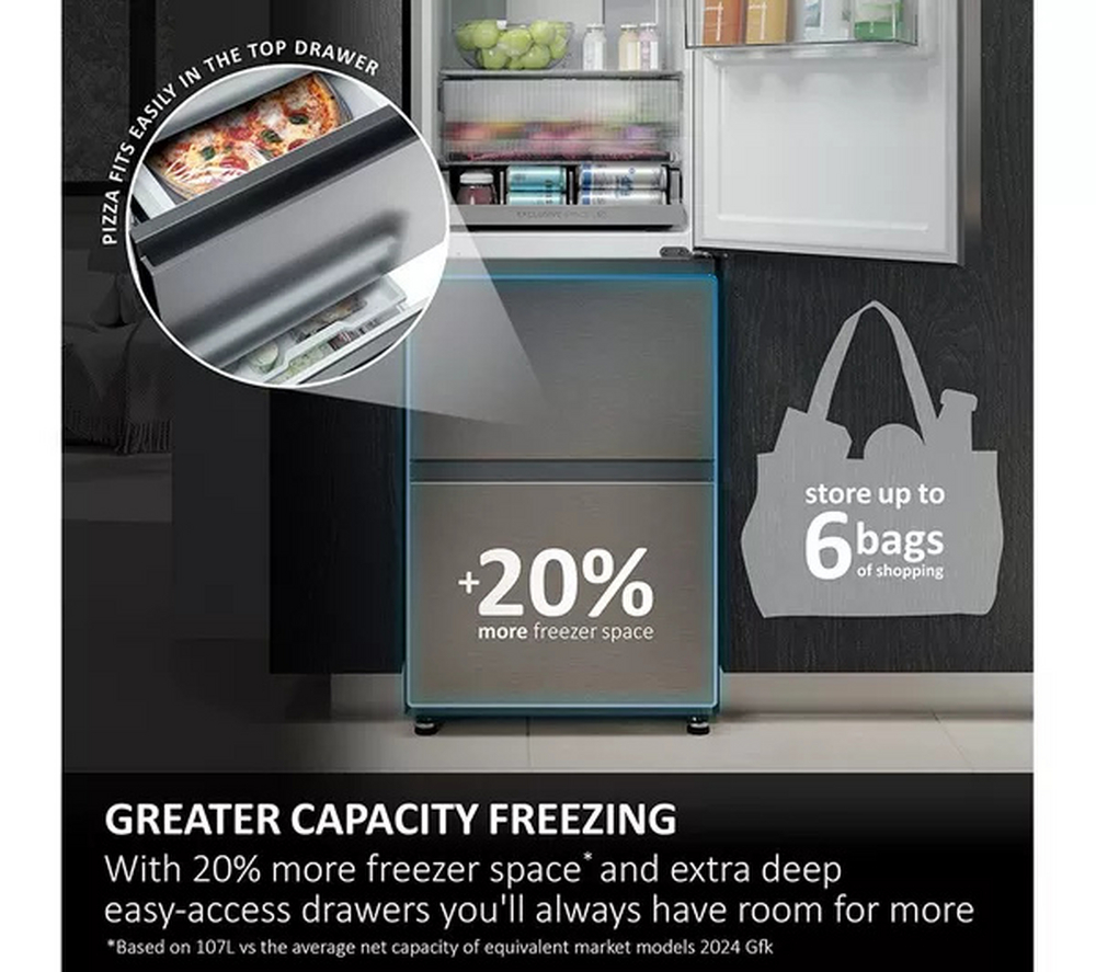 Haier HTR3518ENMWK 3D Series-3 60/40 Freestanding Total No Frost Fridge Freezer White