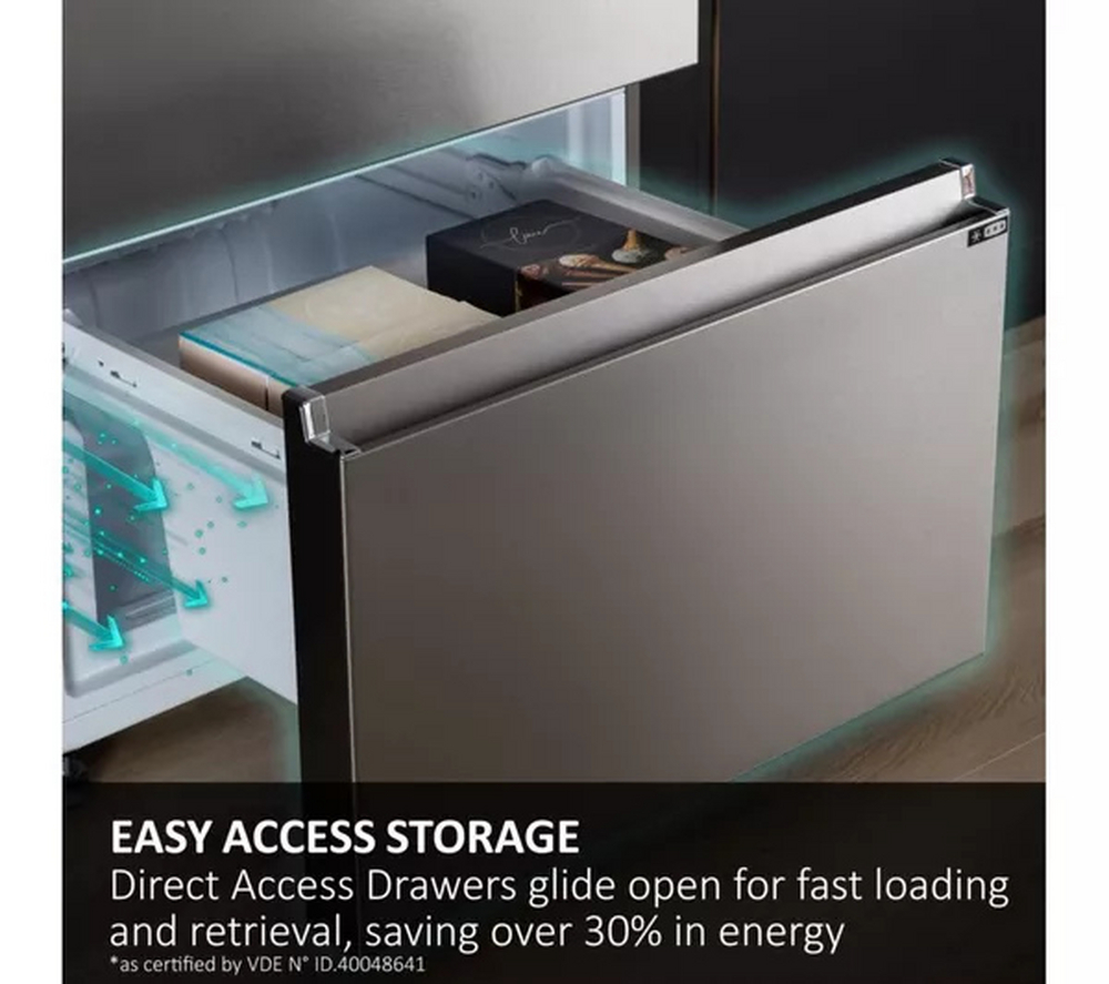 Haier HTR3518ENMWK 3D Series-3 60/40 Freestanding Total No Frost Fridge Freezer White