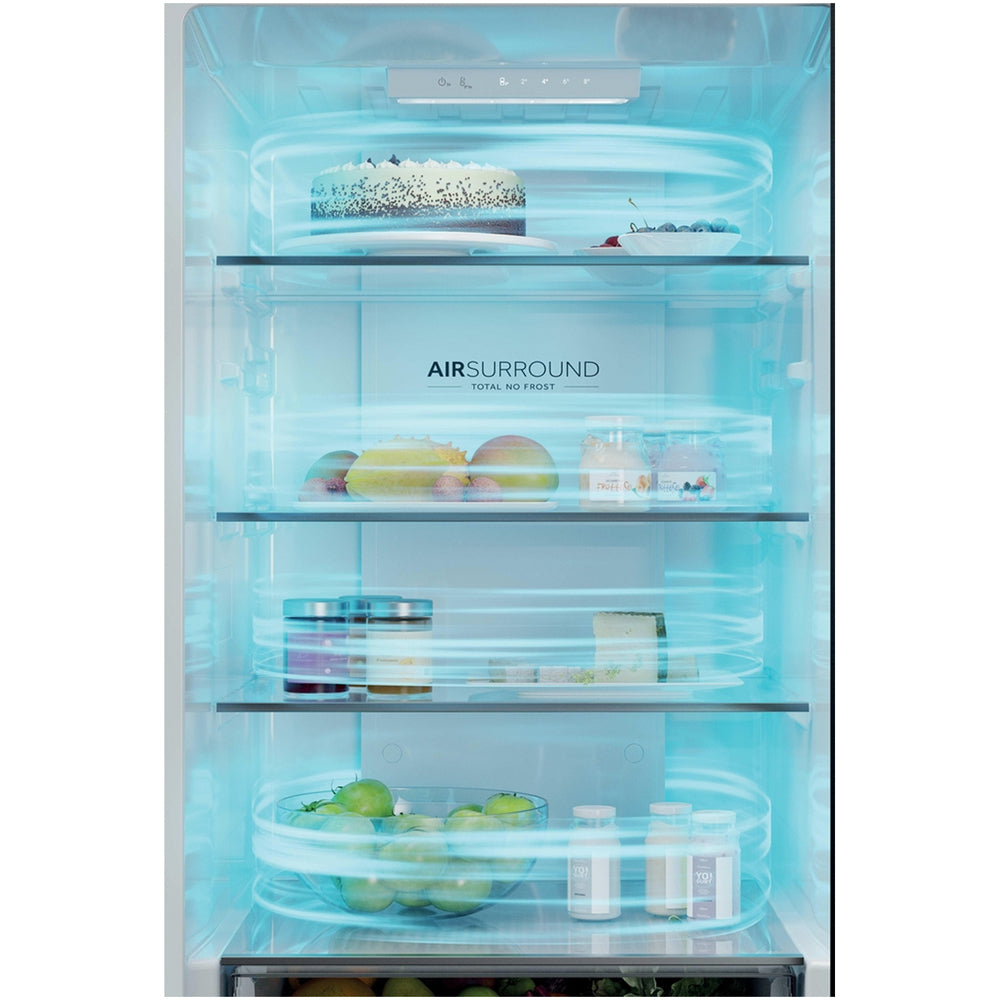Haier HTR3618DNMM 60/40 Freestanding Total No Frost Fridge Freezer Inox