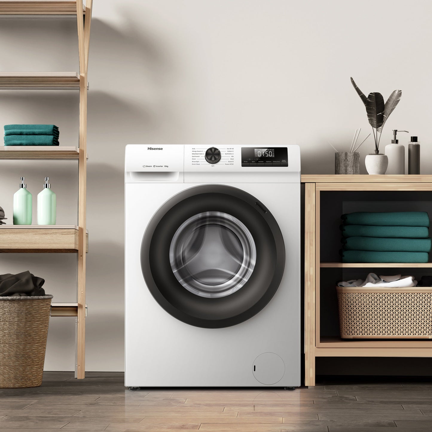 Hisense 1Q Series WF1Q1041BW 10kg 1400 Spin Front Load Washing Machine White - A Rated