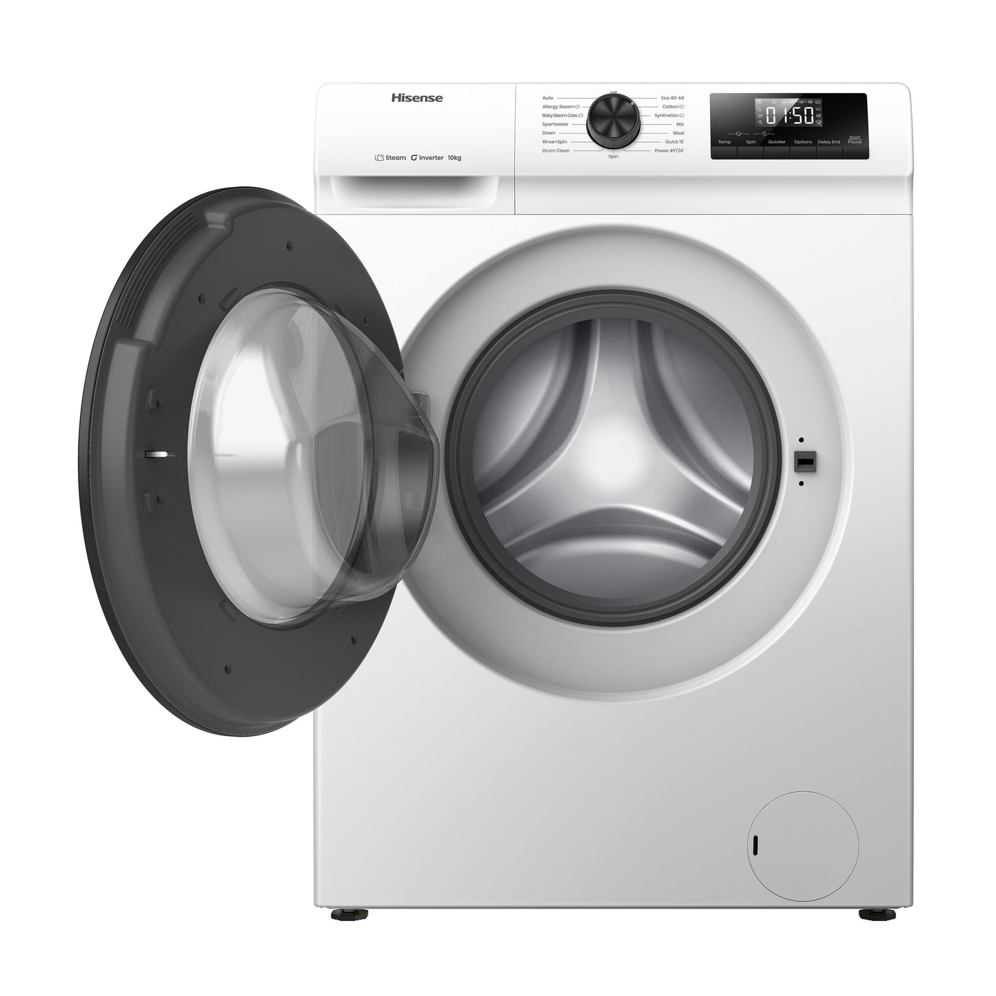 Hisense 1Q Series WF1Q1041BW 10kg 1400 Spin Front Load Washing Machine White - A Rated