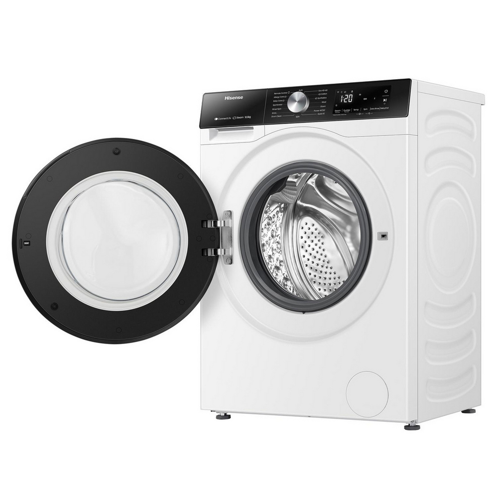 Hisense 3S Series WF3S1043BW3 WiFi-Enabled 10.5kg 1400 Spin Freestanding Washing Machine White