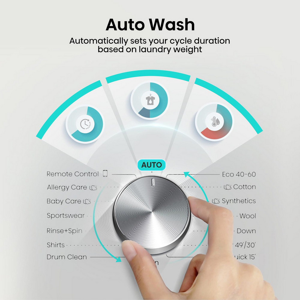 Hisense 3S Series WF3S1043BW3 WiFi-Enabled 10.5kg 1400 Spin Freestanding Washing Machine White