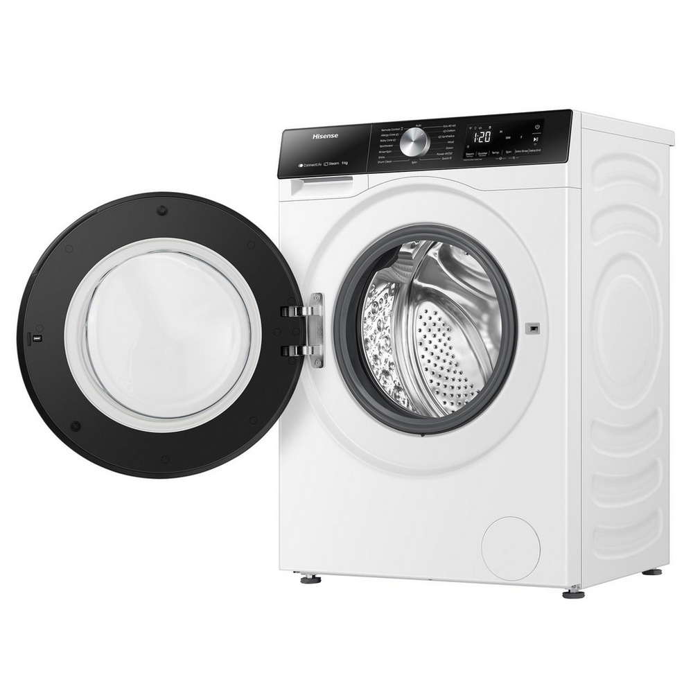 Hisense 3S Series WF3S9043BW3 9kg 1400 Spin WiFi-enabled Freestanding Washing Machine White