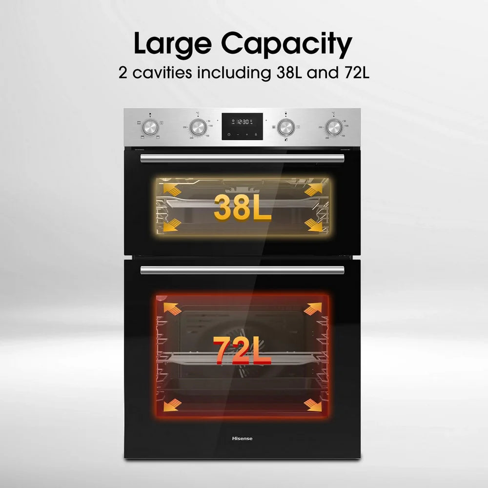 Hisense BID99222CXUK Built In Electric Double Oven Stainless Steel - A Rated