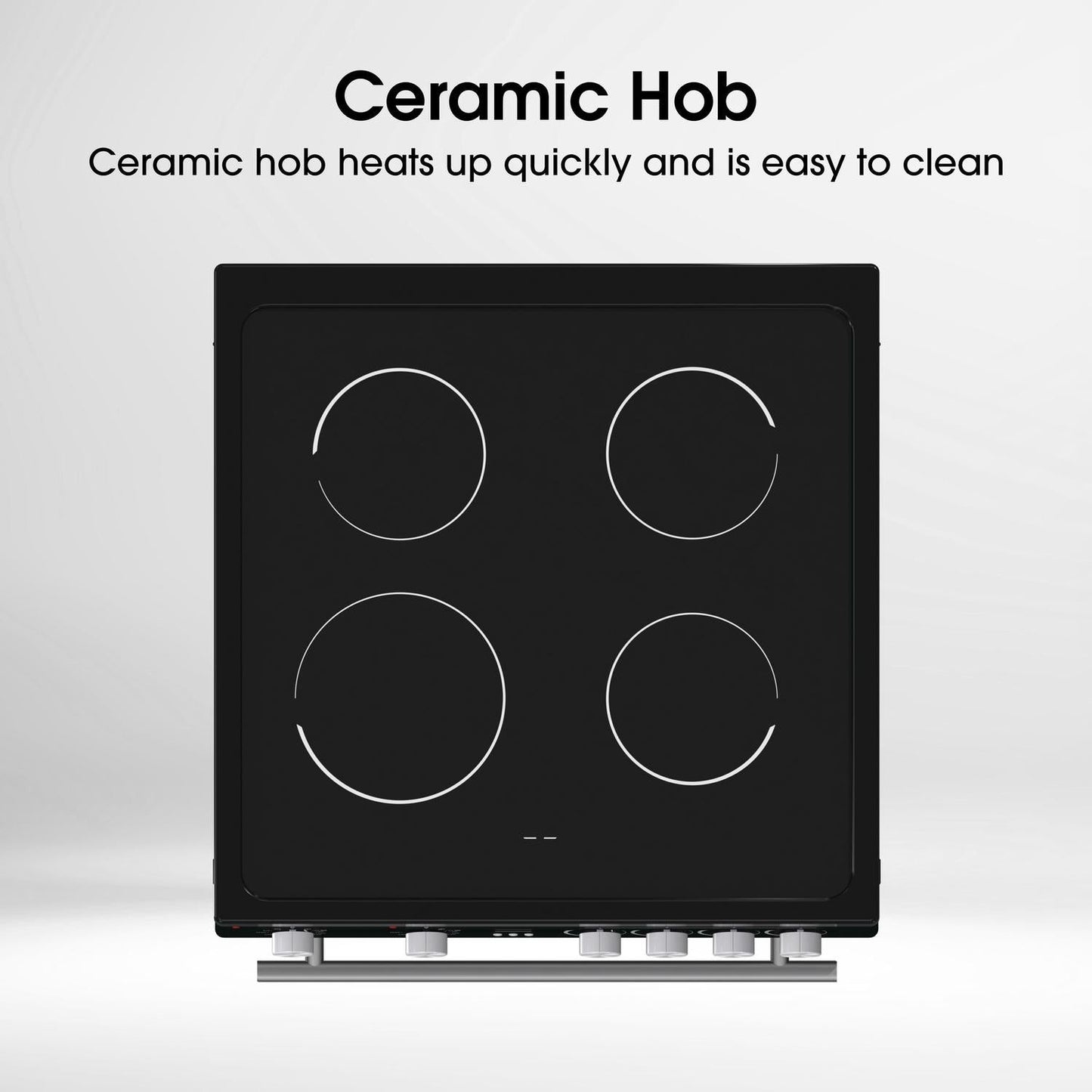 Hisense HDE3211BBUK 60cm Double Oven Electric Cooker with Ceramic Hob Black - A+ Rated