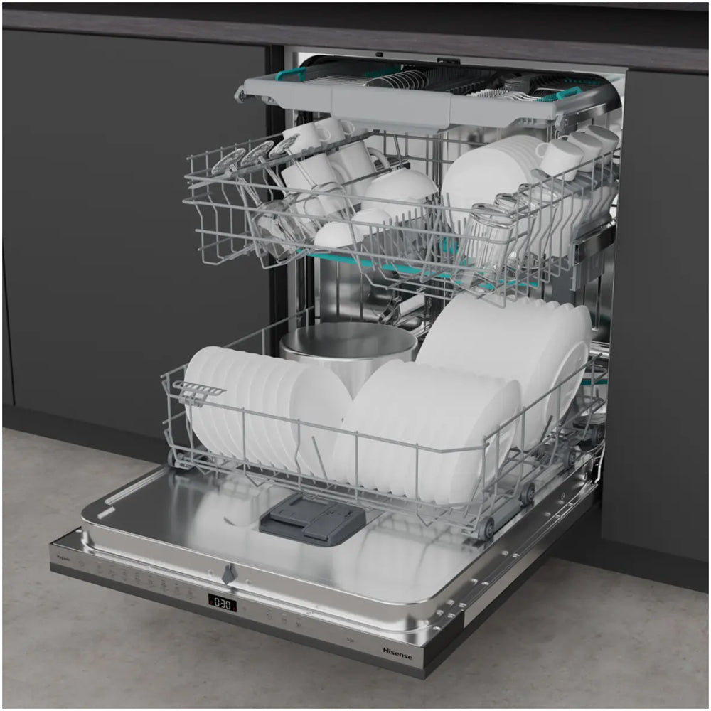 Hisense HV663A60UK Hi6 Full-Size Fully Integrated Dishwasher 16 Place Settings