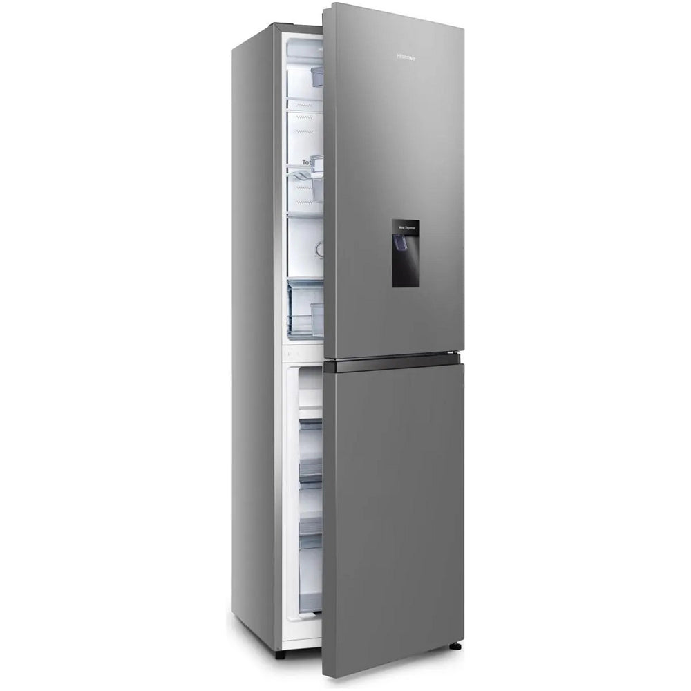 Hisense RB327N4WCE 50/50 Freestanding Non Plumbed Total No Frost Fridge Freezer Inox