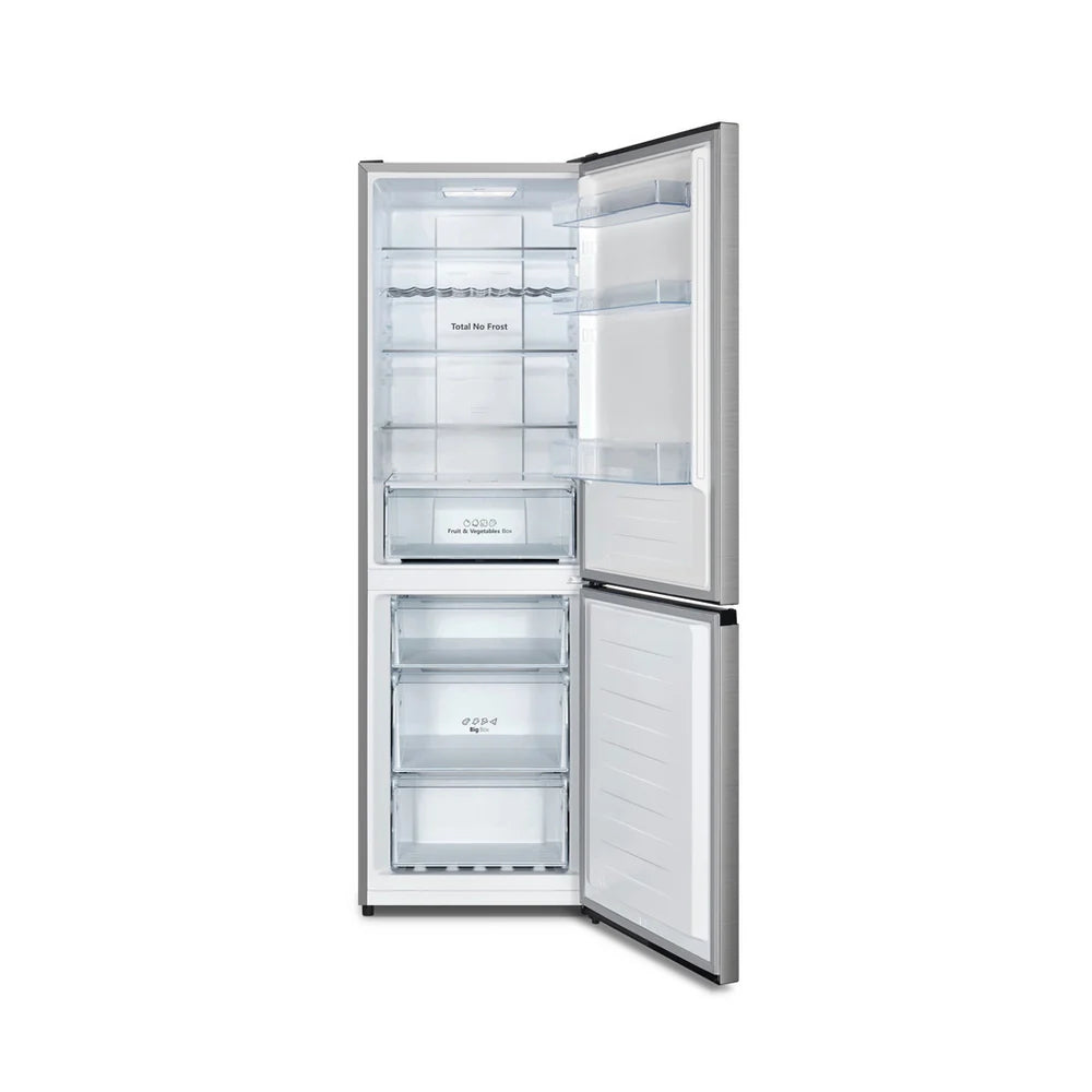 Hisense RB395N4BCE 60/40 Total No Frost Fridge Freezer Stainless Steel - E Rated