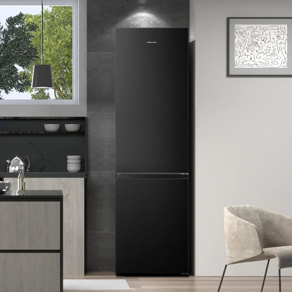 Hisense RB435N4BFE 60/40 Frost Free Fridge Freezer Black - E Rated